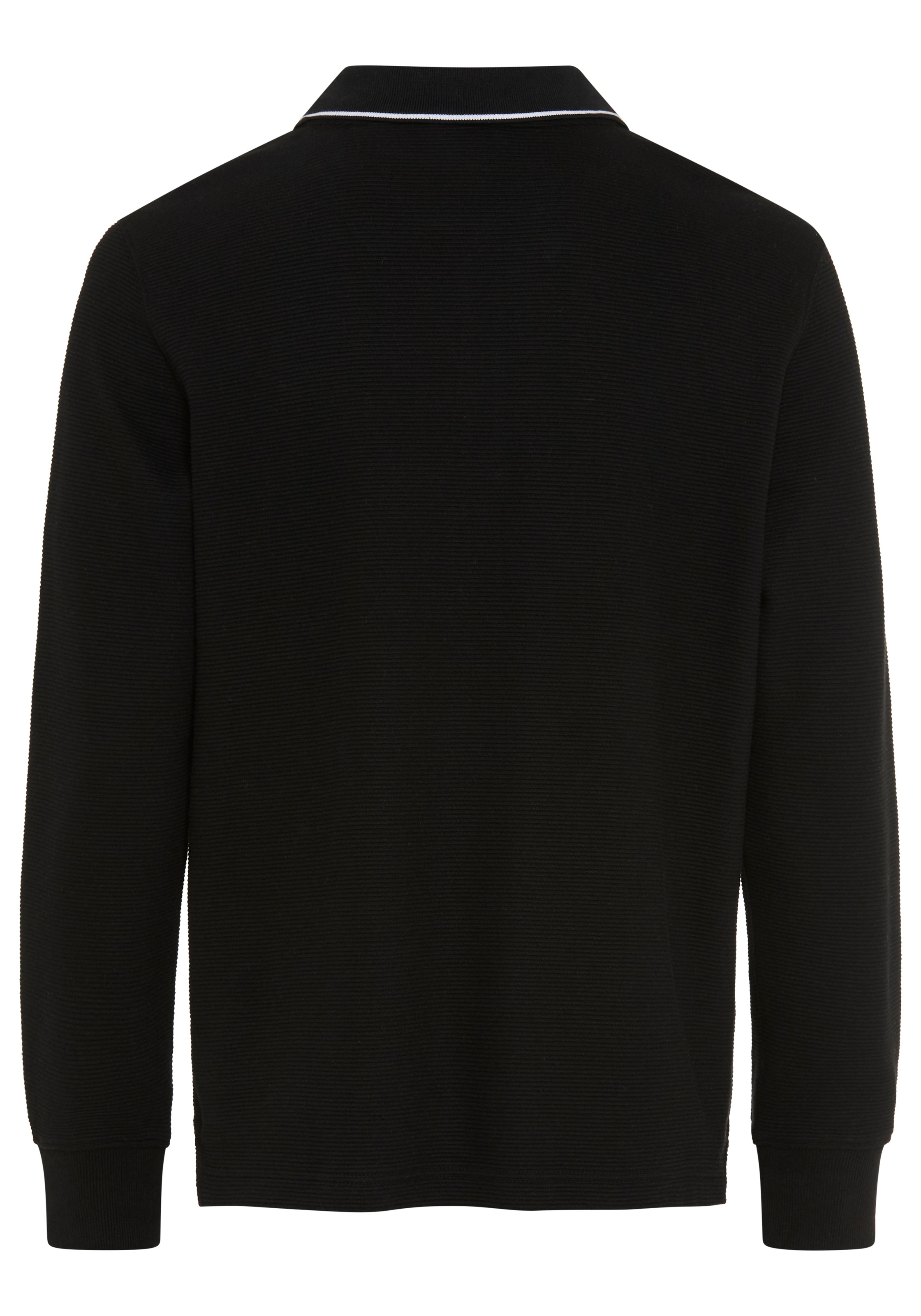 Man's World Sweatshirt , mit Polokragen, aus Baumwolle und Polyester, in unifarbener Optik
