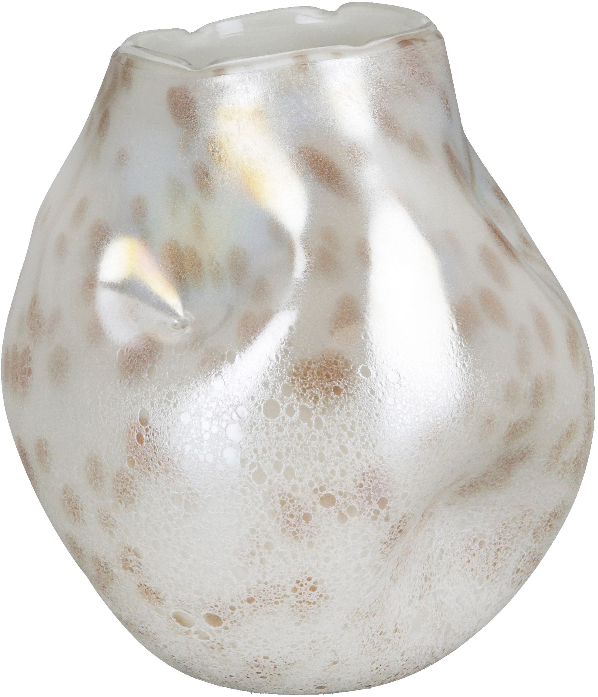 Tischvase »Crumple, Dekovase«, (1 St.), Vase aus Glas, mit feiner Oberflächenstruktur