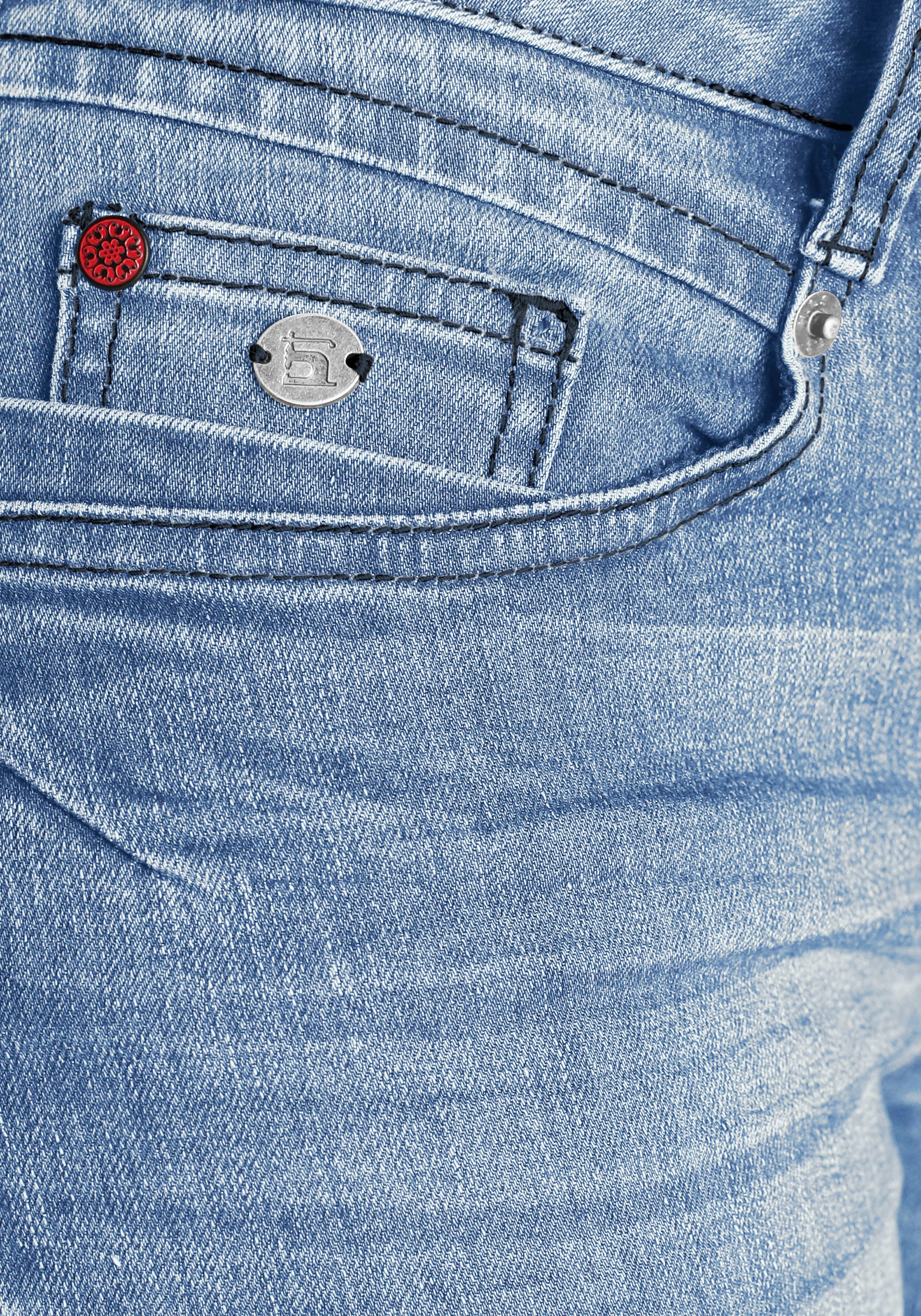 H.I.S Jeansshorts »duffyHS«, schmale Beinform, krempelbare Beinabschlüsse, normale Leibhöhe