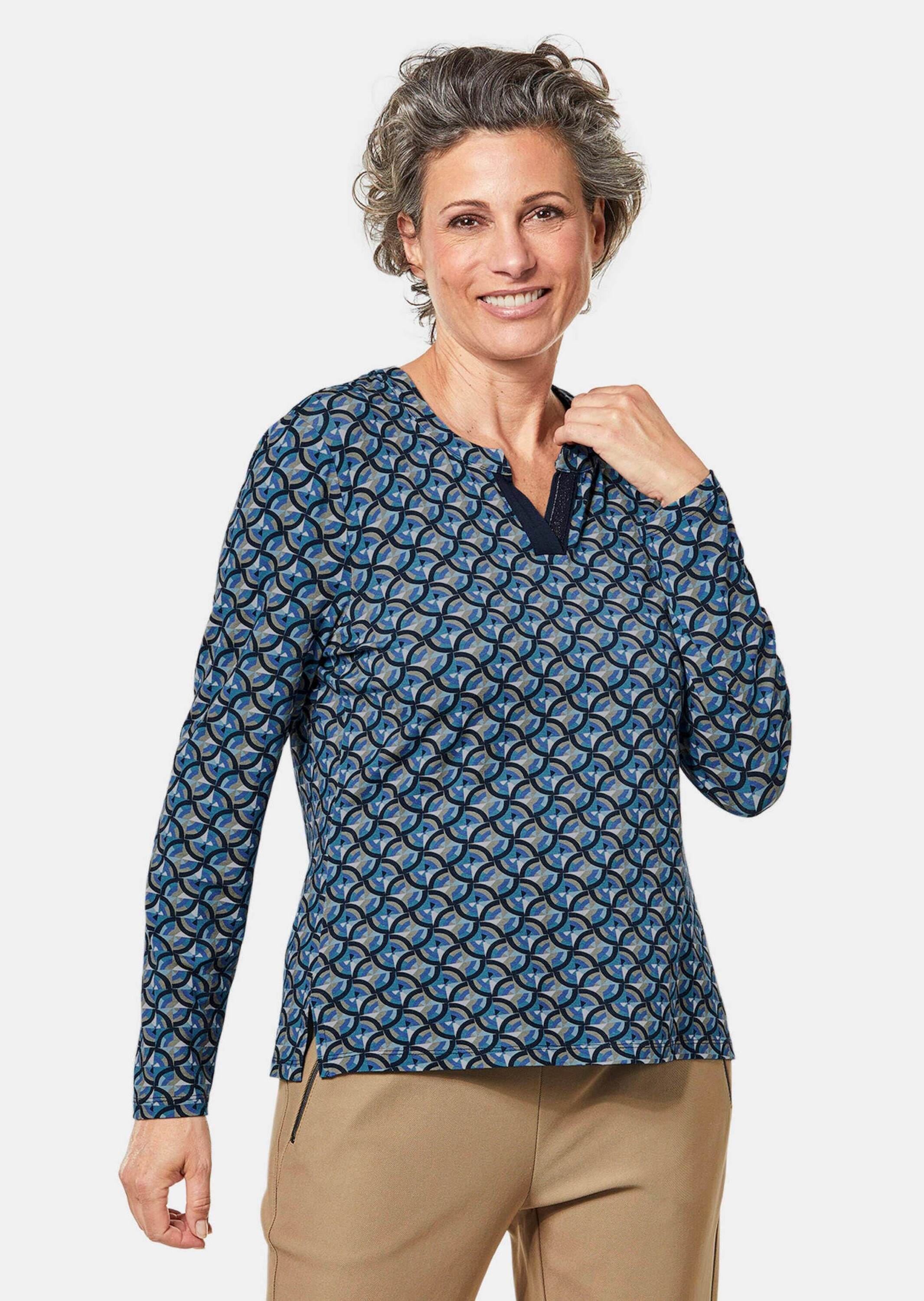 GOLDNER Longpullover »Bluse Weiche Jerseybluse mit wundervollem Druck«