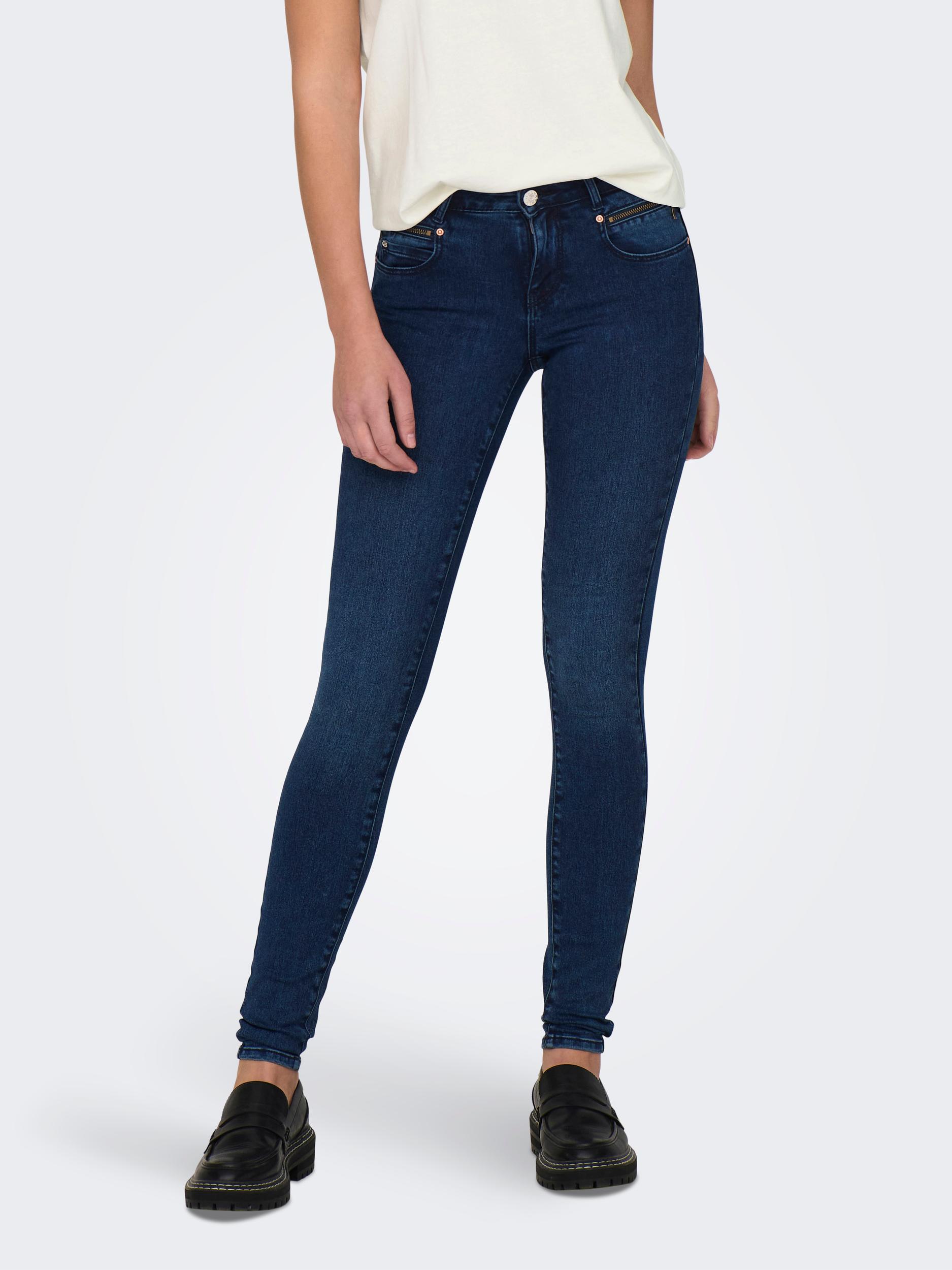 Skinny-fit-Jeans »ONLROYAL REG DOUB ZIP SKINNY DNM EXT«
