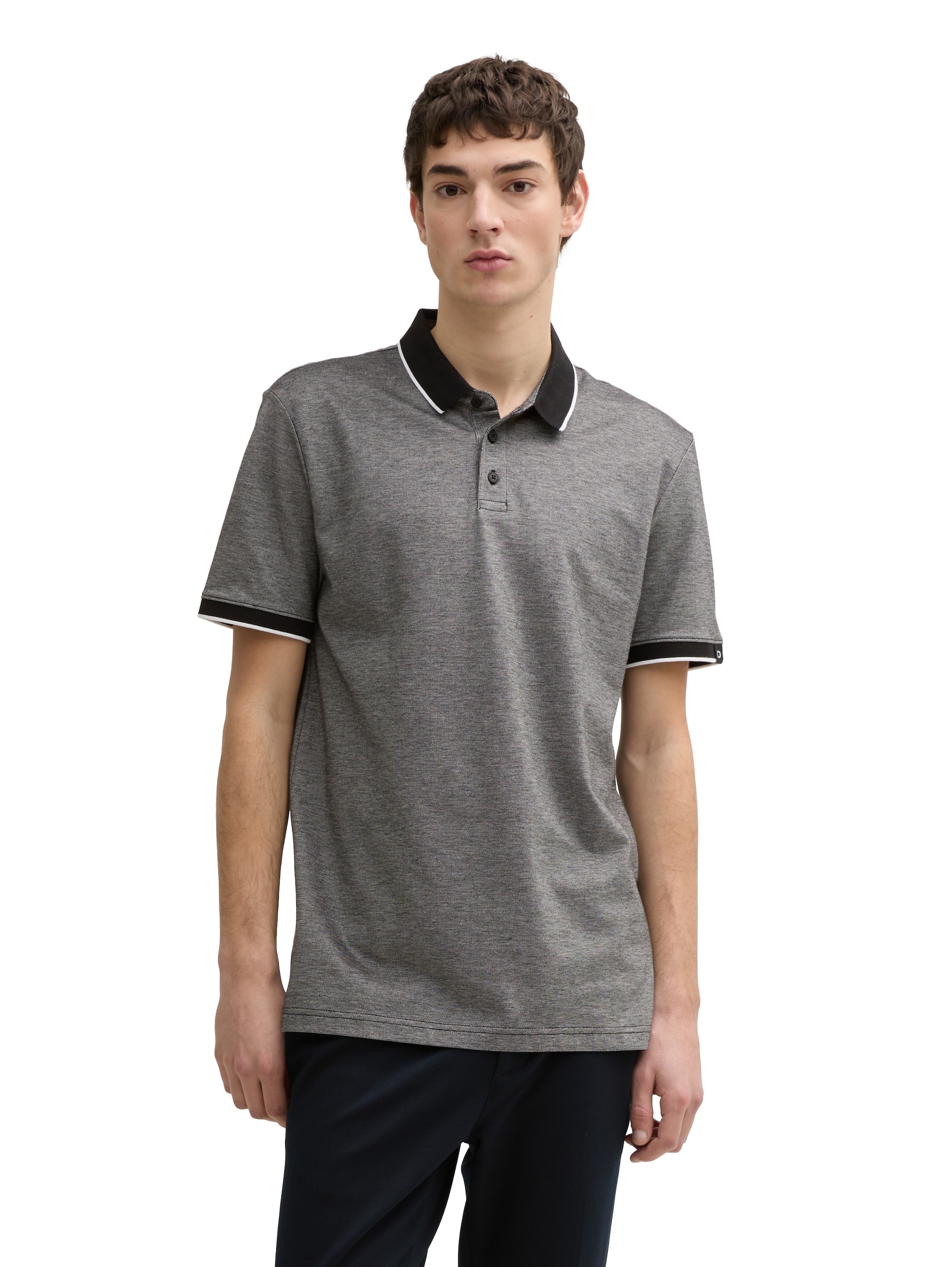 TOM TAILOR Denim Poloshirt, mit Kontrastdetails