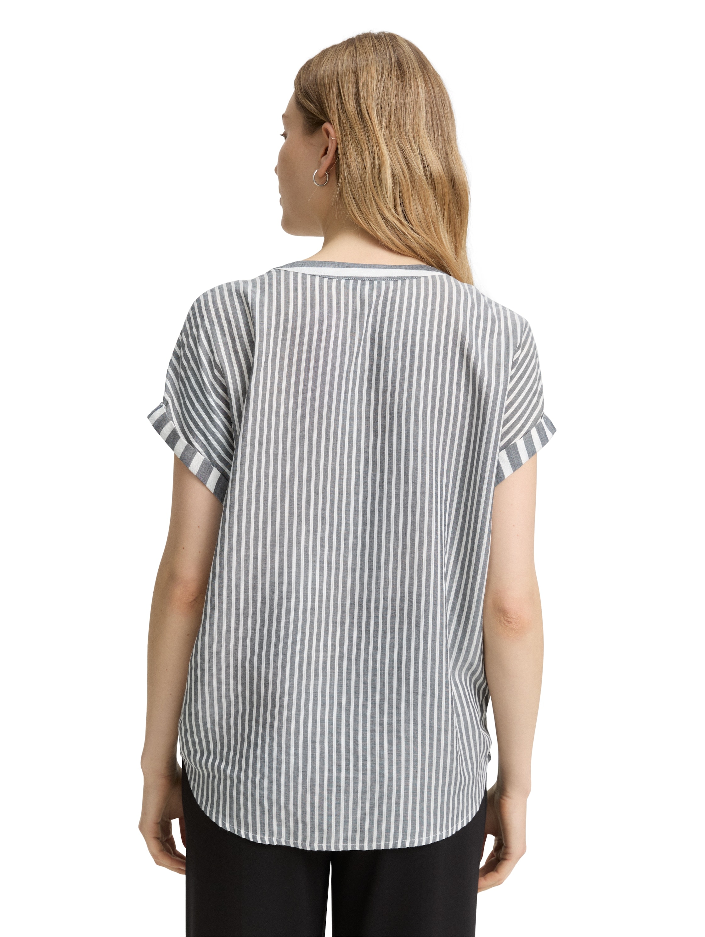 TOM TAILOR Shirtbluse, mit Streifen Muster