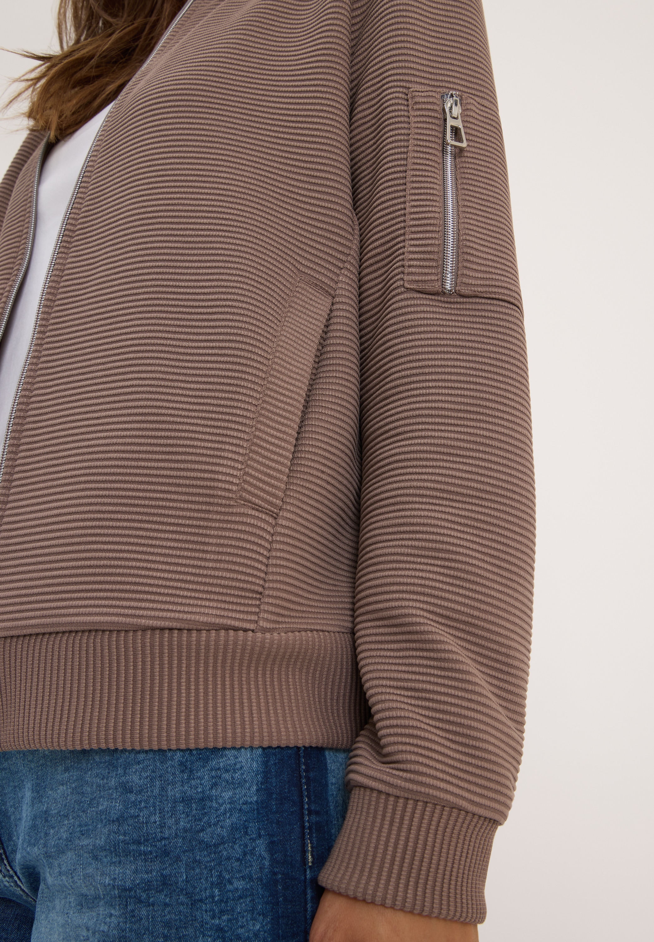 Cecil Blouson, mit Reißverschluss, im Ottoman-Look