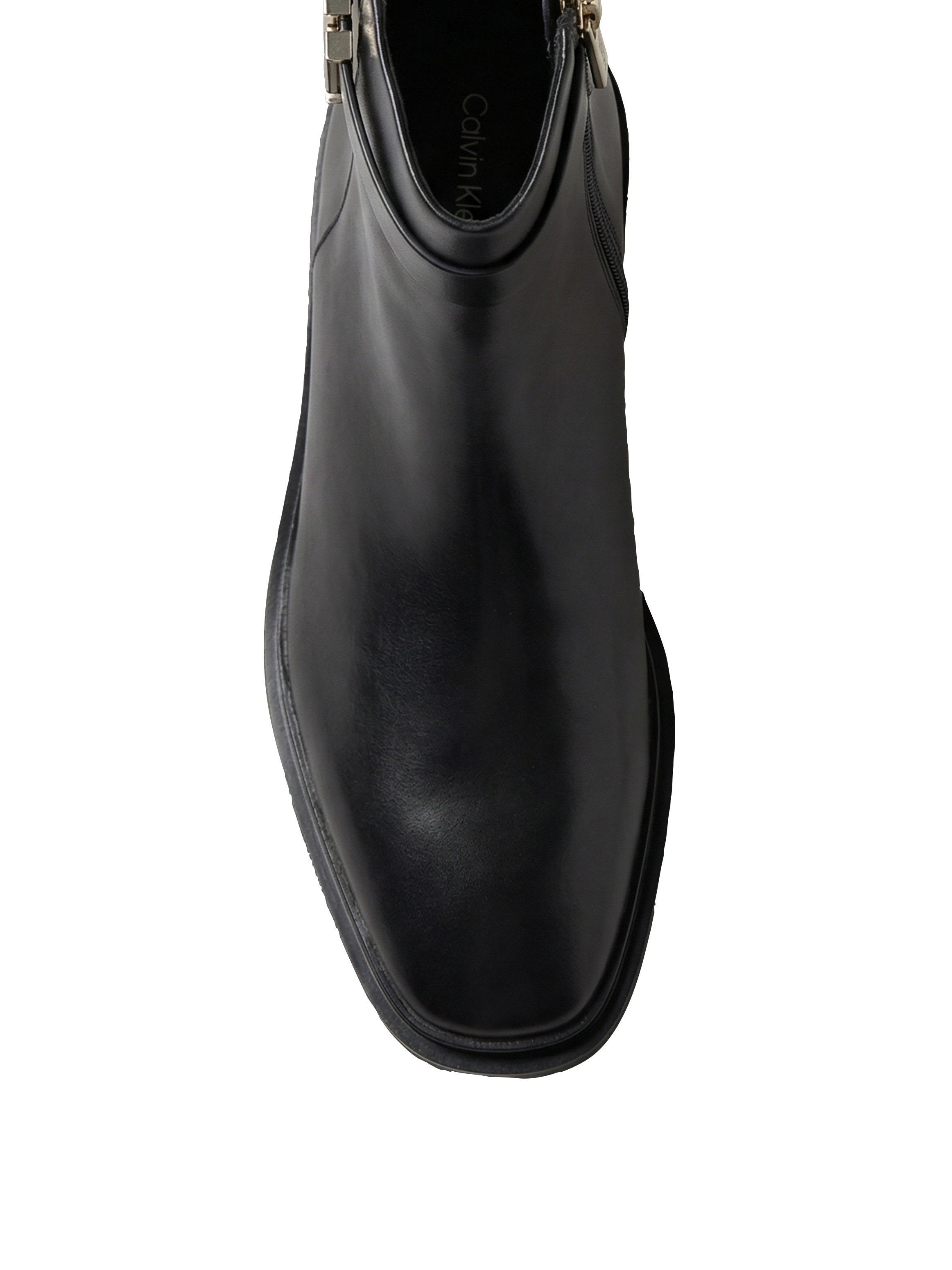 Calvin Klein Stiefelette »SQUARE ANKLE BOOT LTH MG HDW«  Boots, Blockabsatz, mit CK-Logo