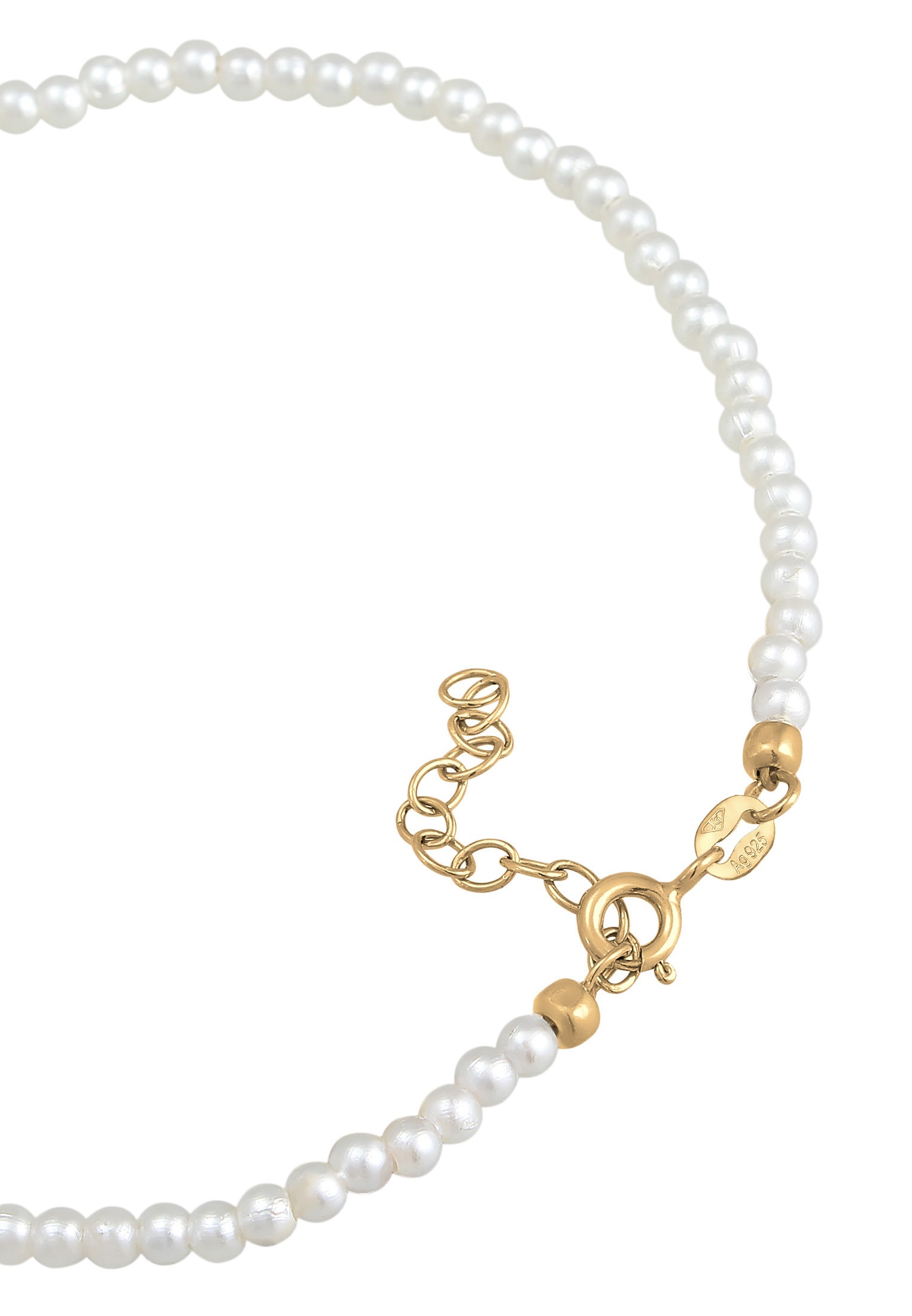 Elli Fußkette »Fußschmuck Perlen Synthetisch Klassik Basic 925 Silber«