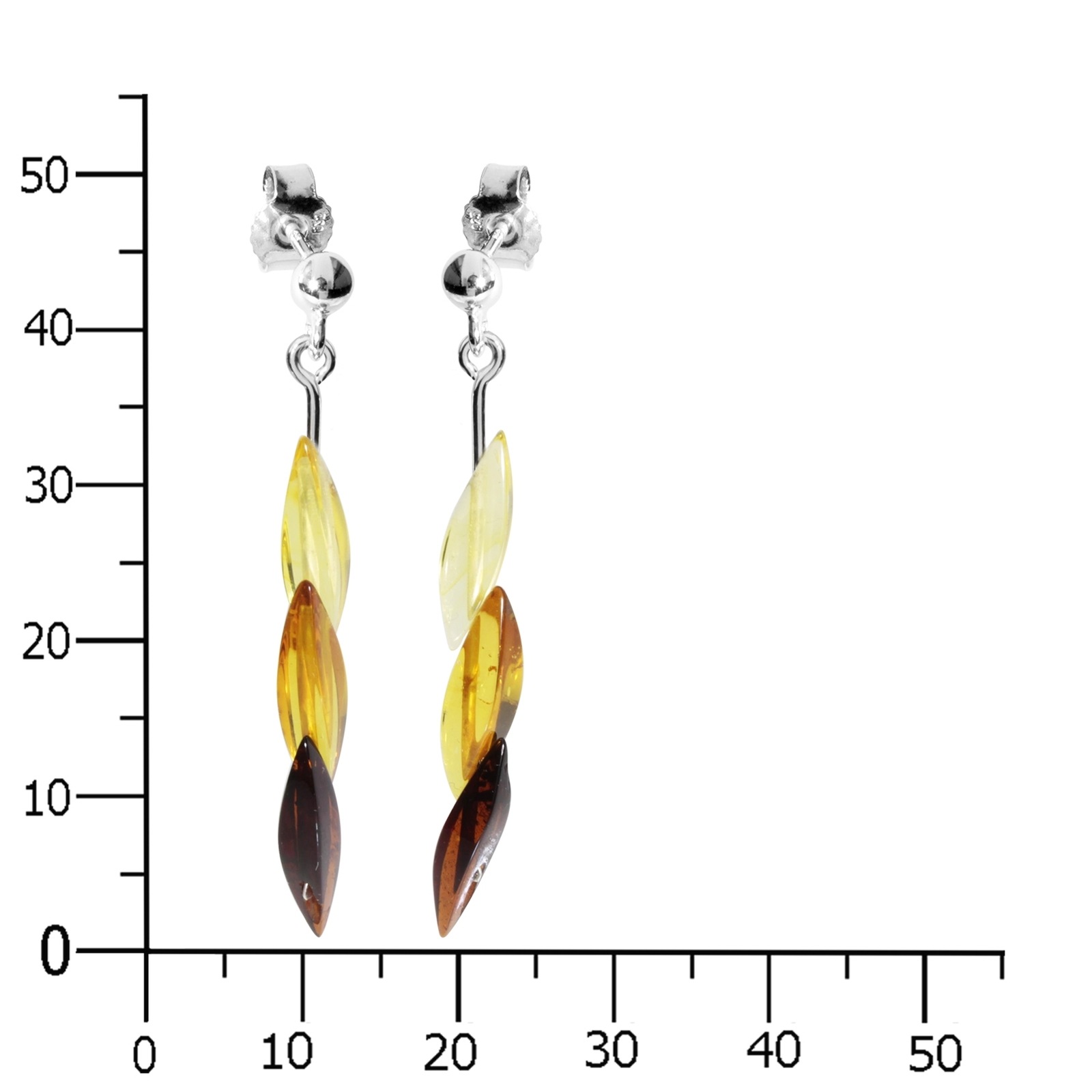 OSTSEE-SCHMUCK Paar Ohrhänger »- Talvi - Silber 925/000 - Bernstein«