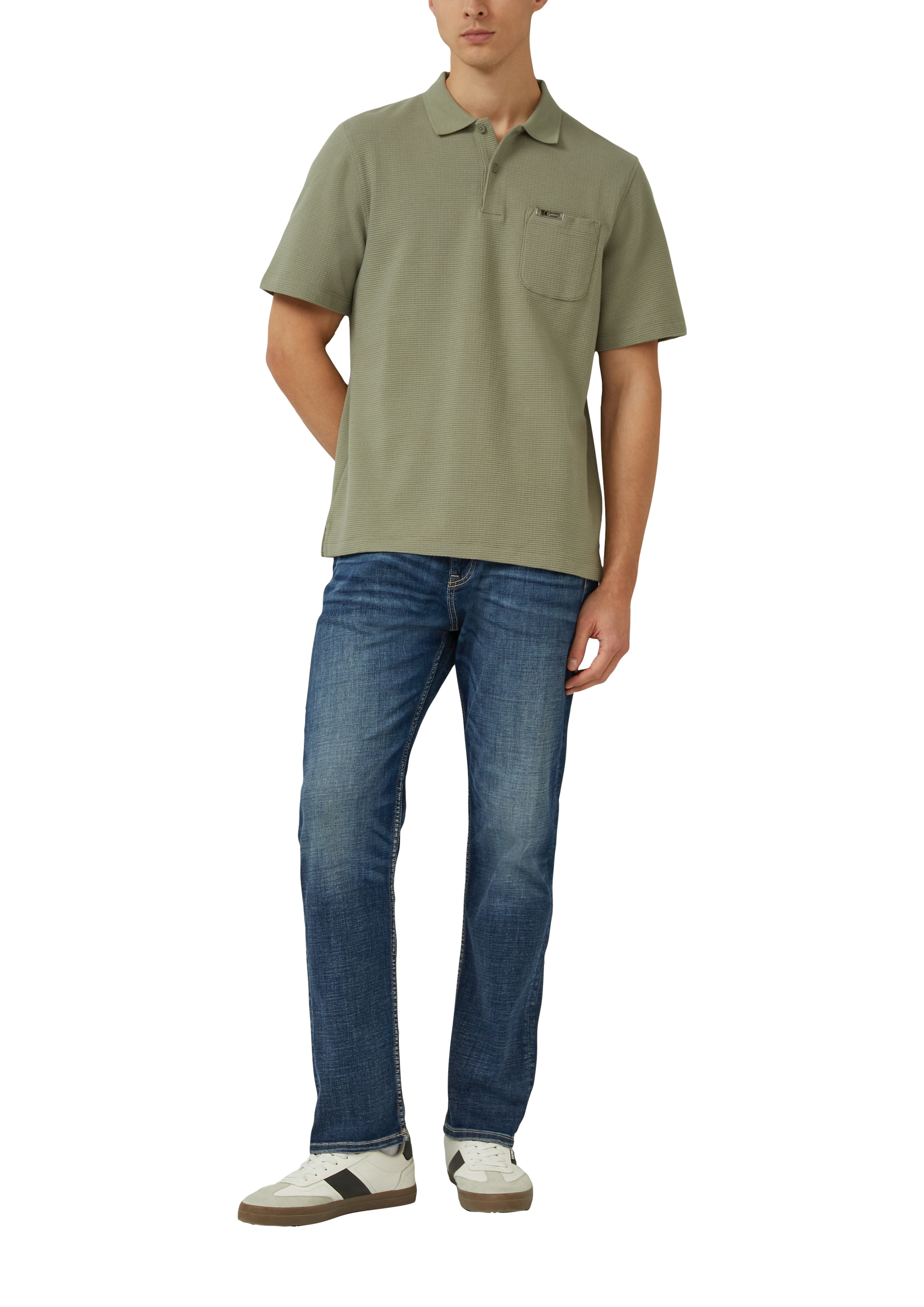 s.Oliver Poloshirt in Waffle-Optik