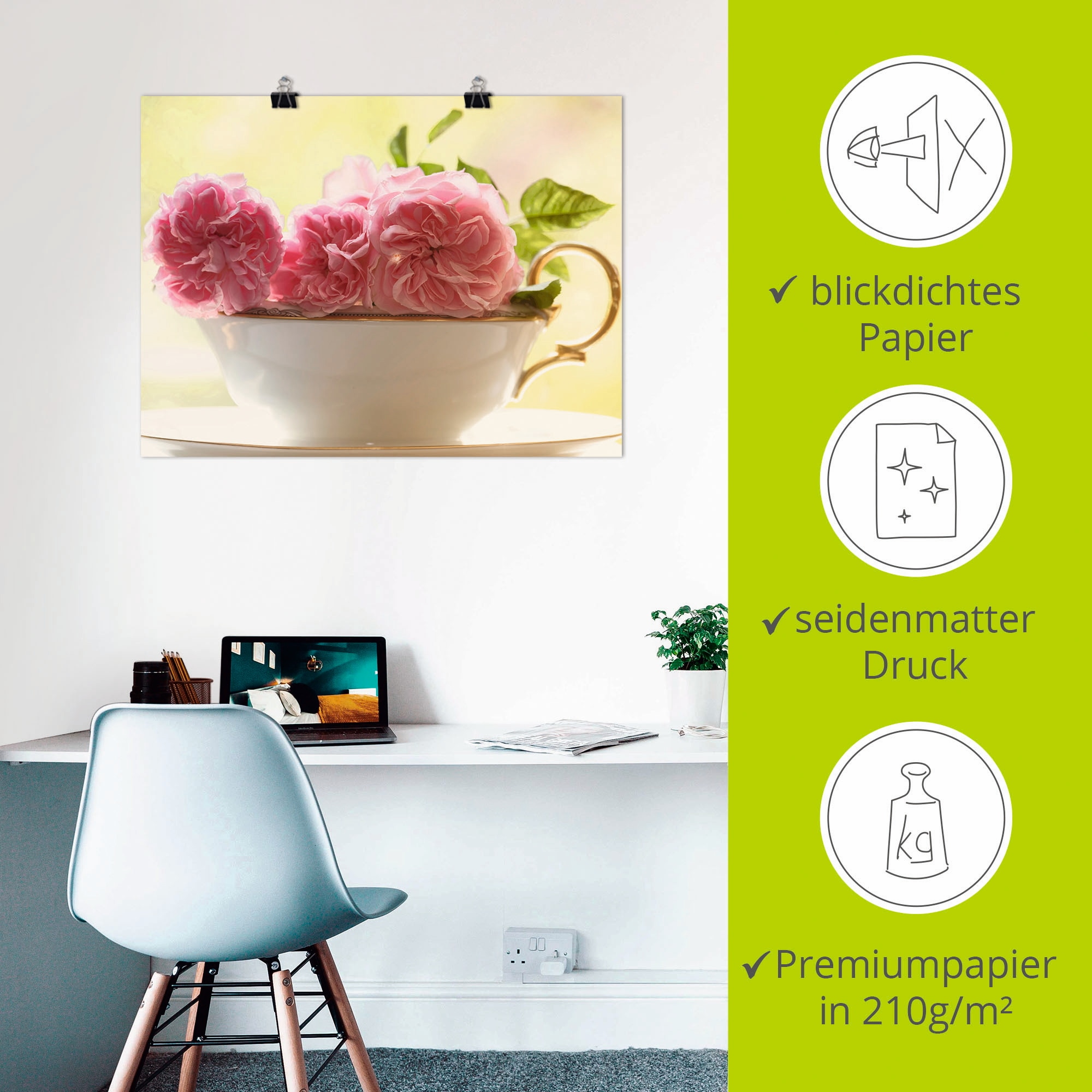 Artland Wandbild »Vintage Rosen« 1 Stk. tlg. als Leinwandbild, Poster, Wandaufkleber in verschied. Größen