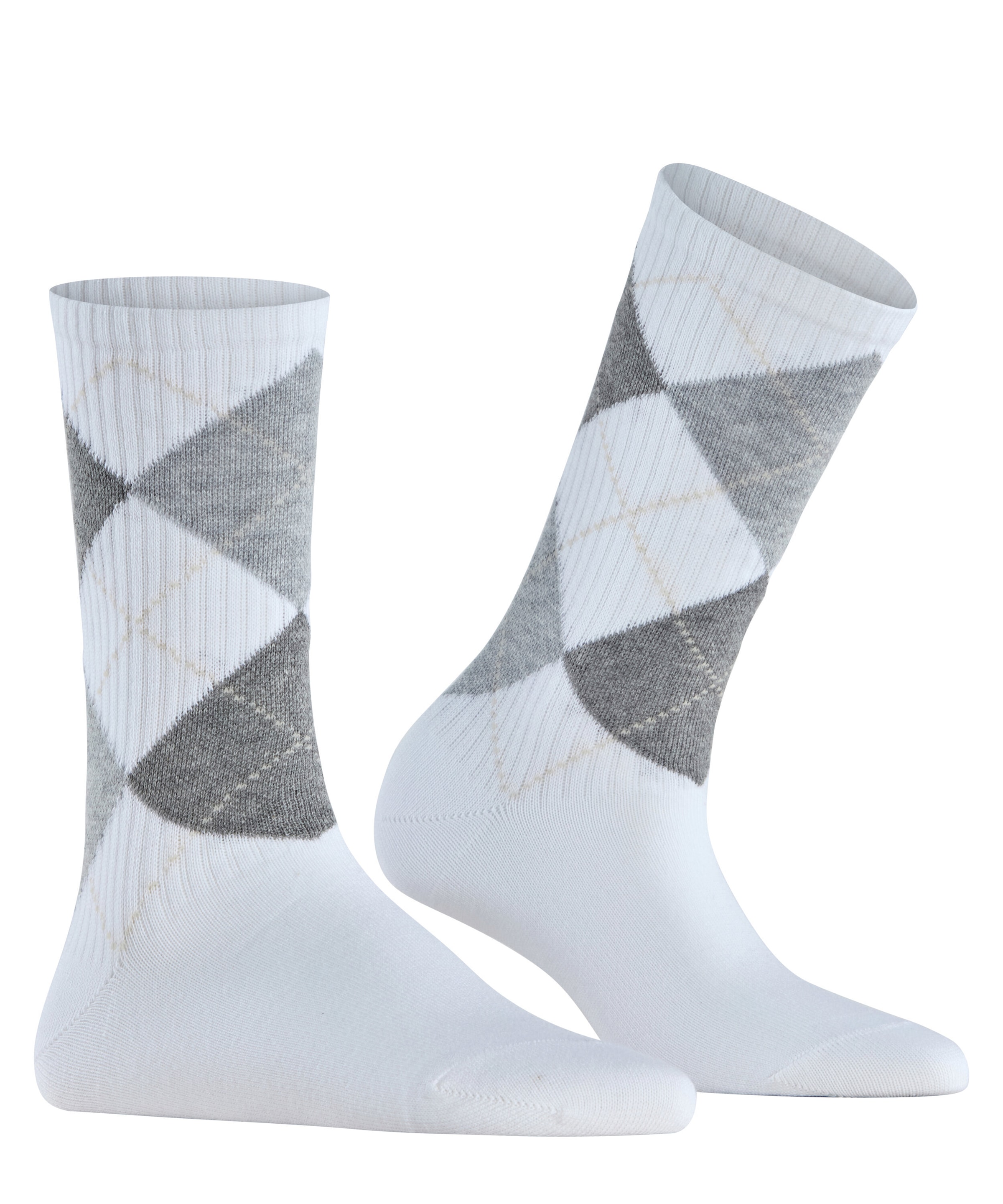 Burlington Socken »Rib Courtside« Einheitsgröße 40-46, Argyle-Muster, feine Rippenstruktur