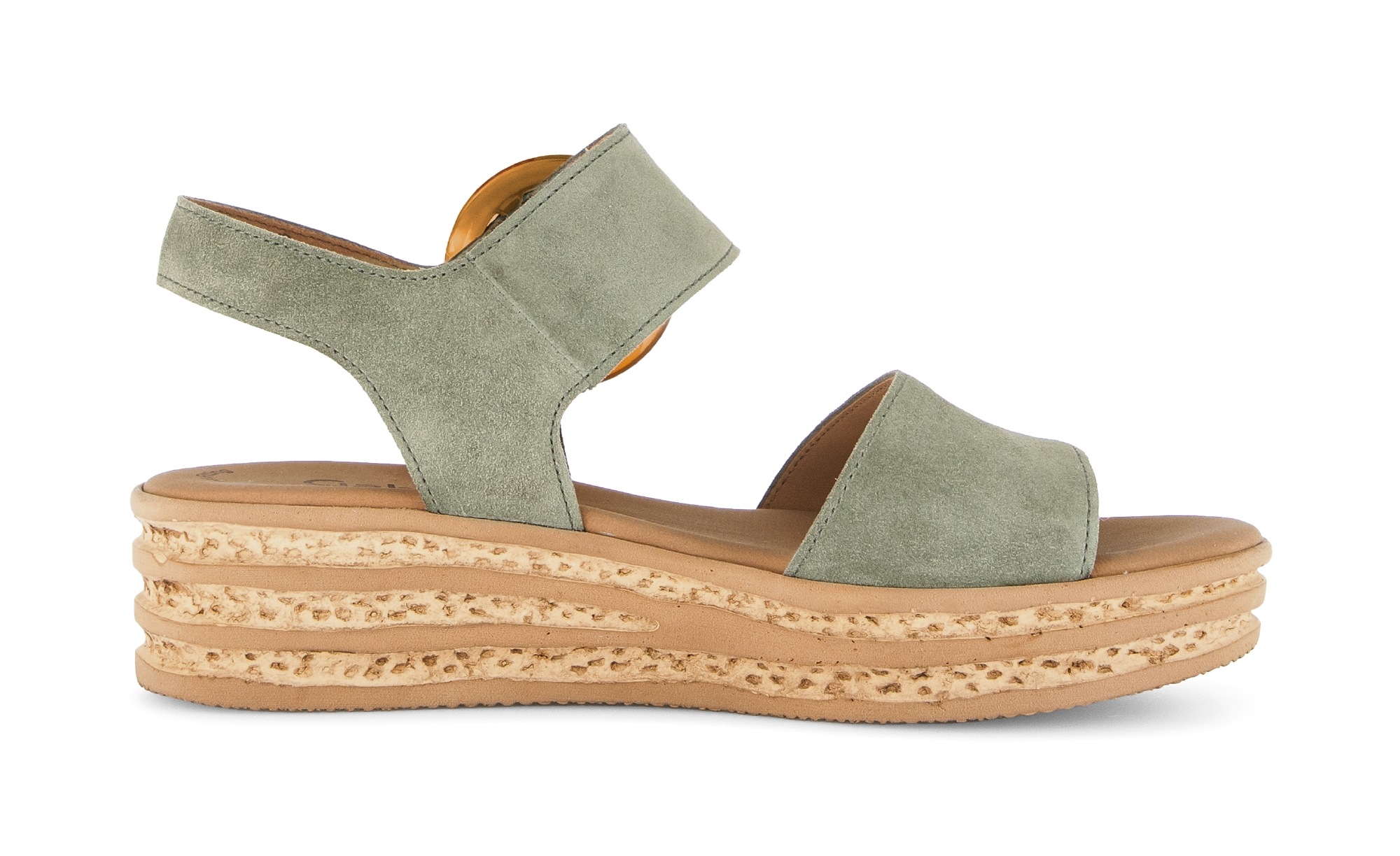 Gabor Keilsandalette  , Riemchensandale, Sommerschuh mit modischer Zierschnalle