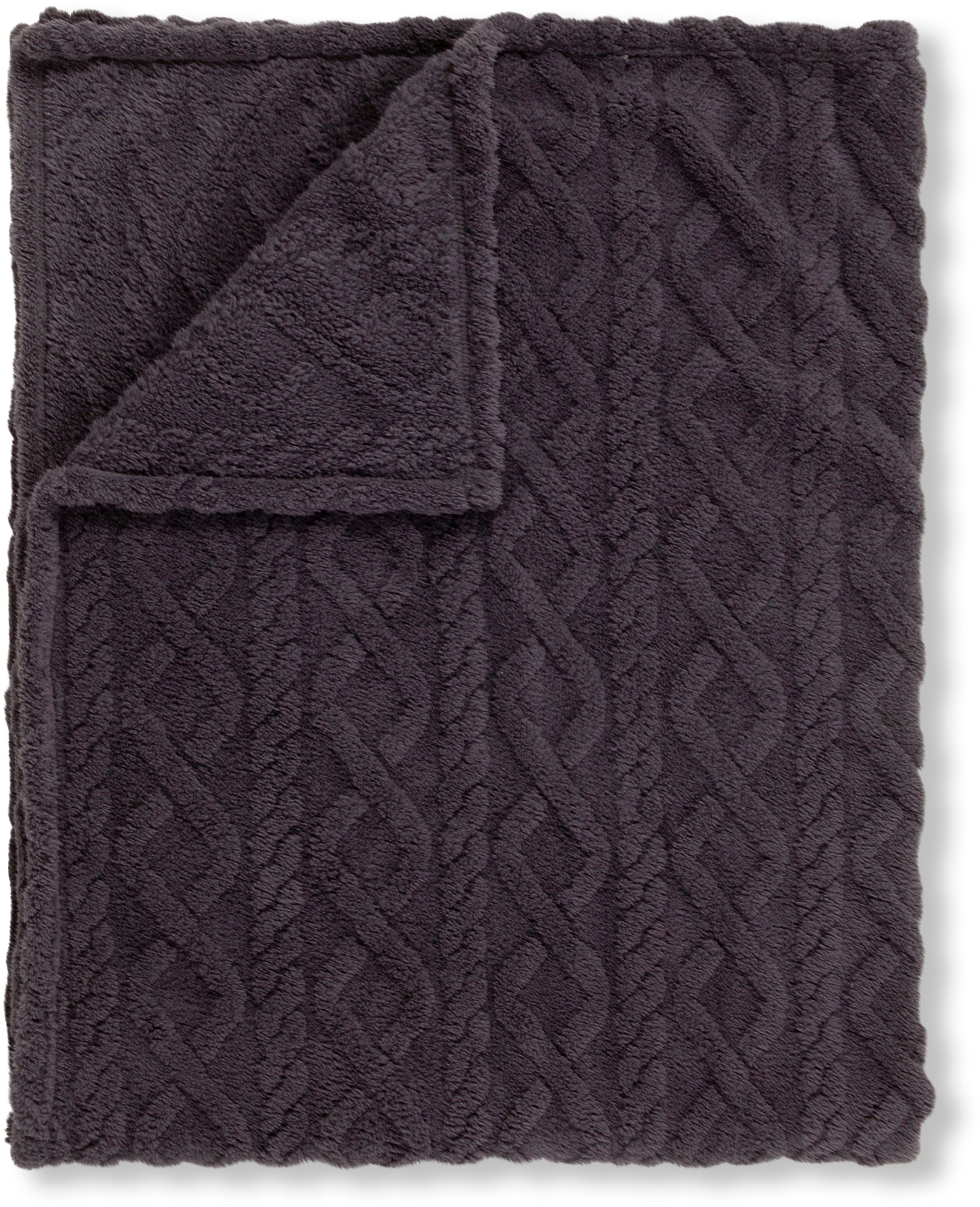 Descanso Plaid »Jacquard teddy«, Weich, Kuscheldecke, Wohndecke, Teddy, Jacquard, in 2 Größen