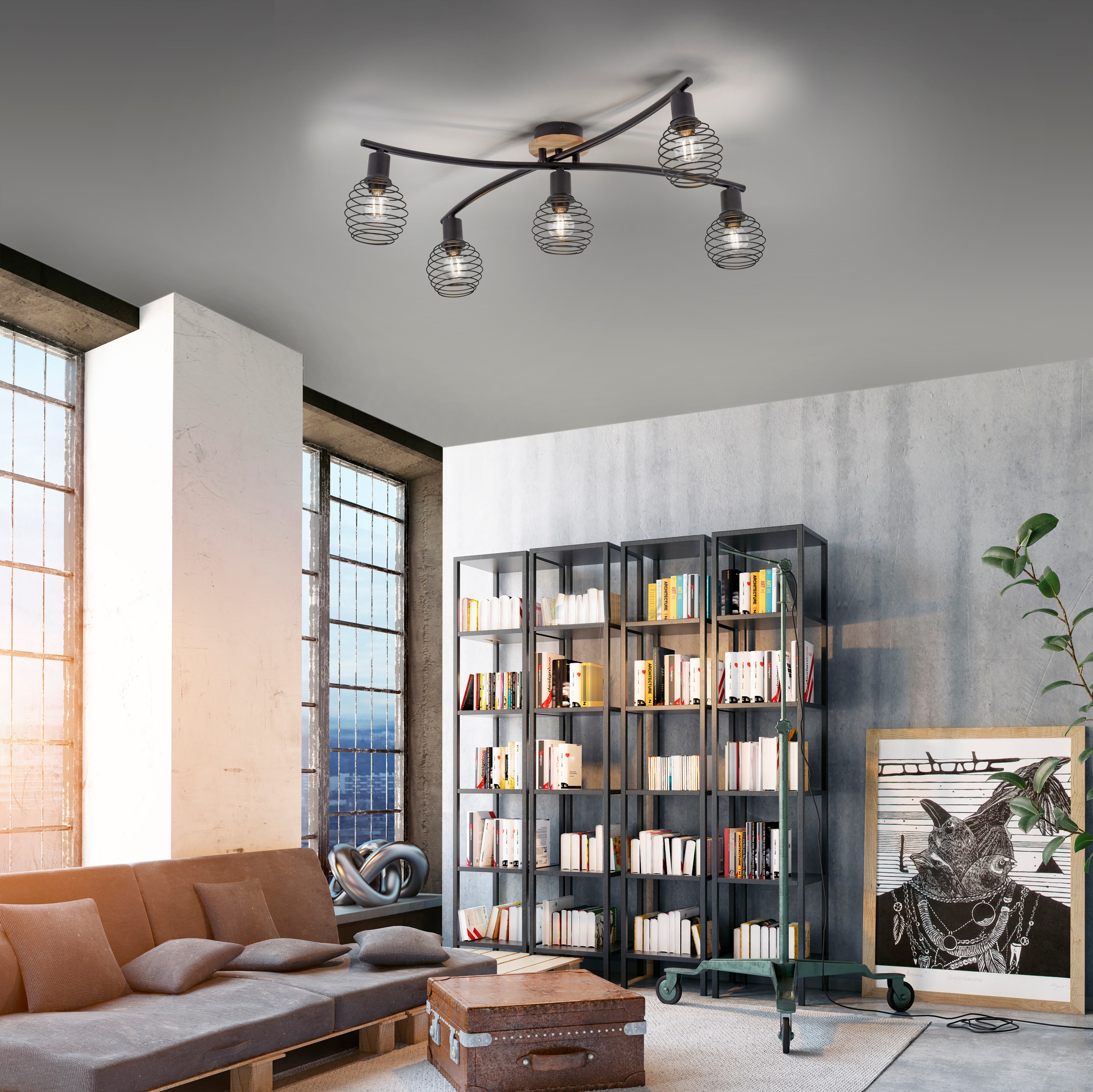 JUST LIGHT Deckenleuchte »EUGEN« E14 1 Stk. ExklusiveE14