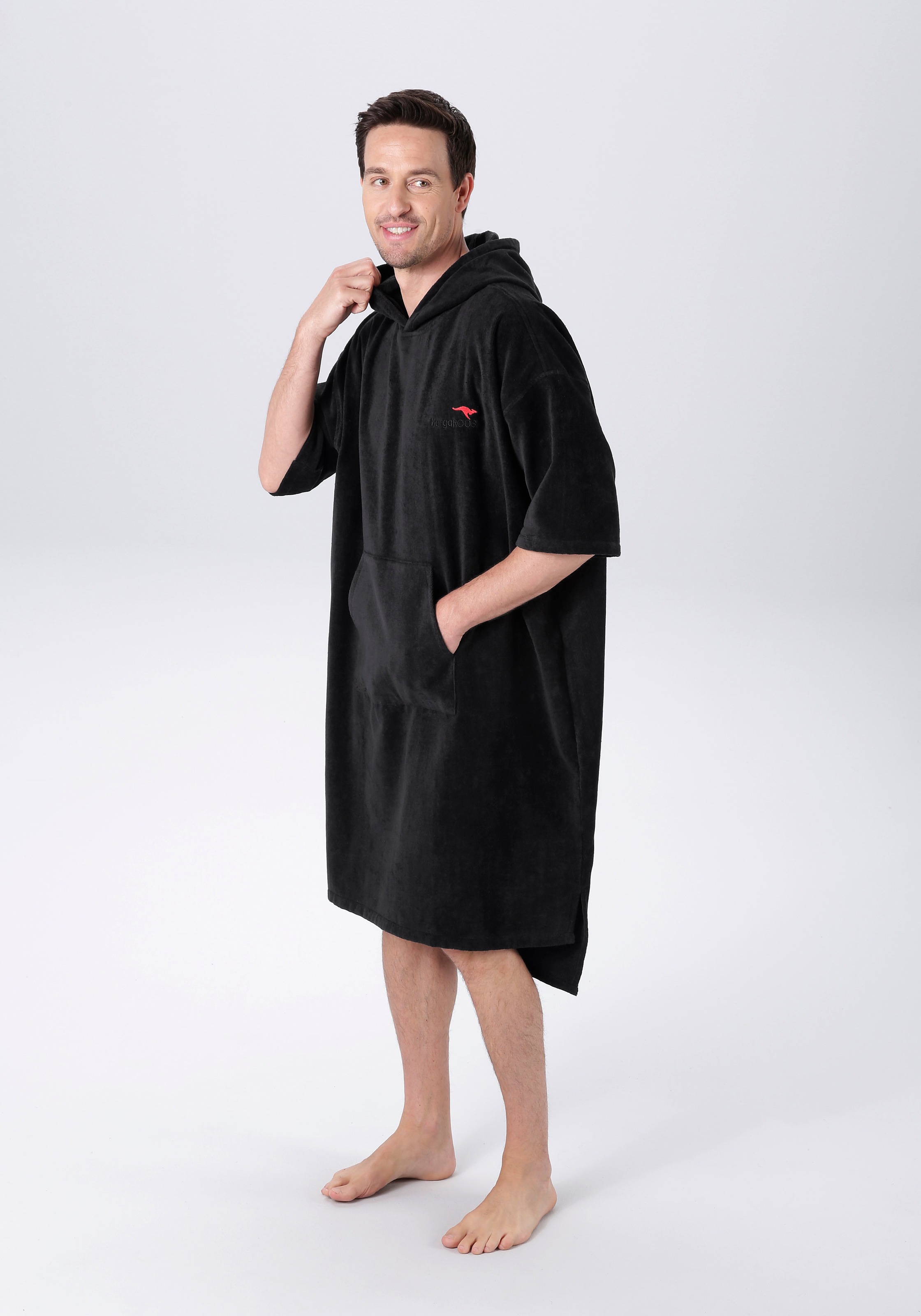 KangaROOS Badeponcho »Summer«, (1 St.), Surf Poncho, Kapuze, mit Bauchtasche