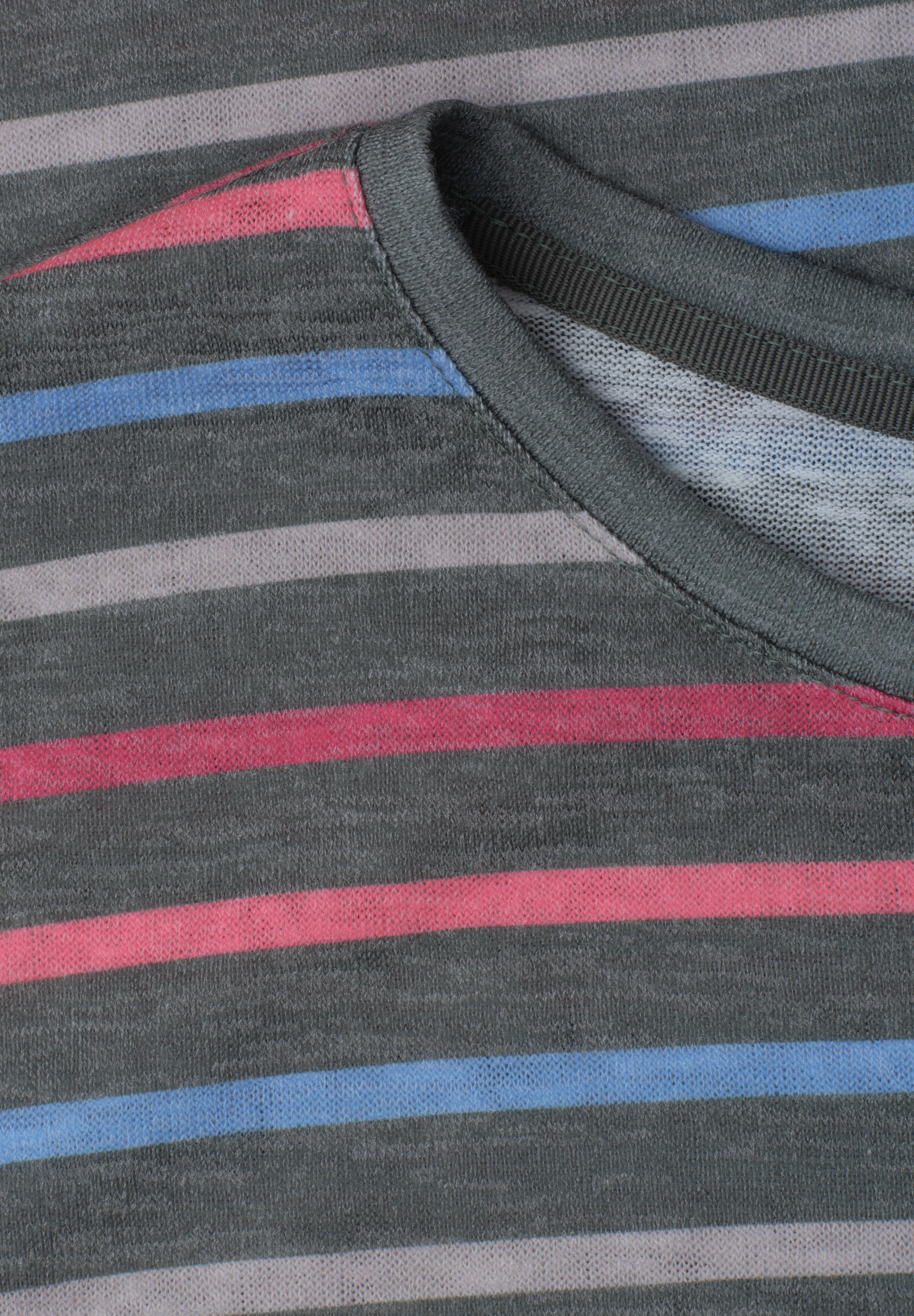 STREET ONE Shirttop Sommershirt mit überschnittenen Schultern