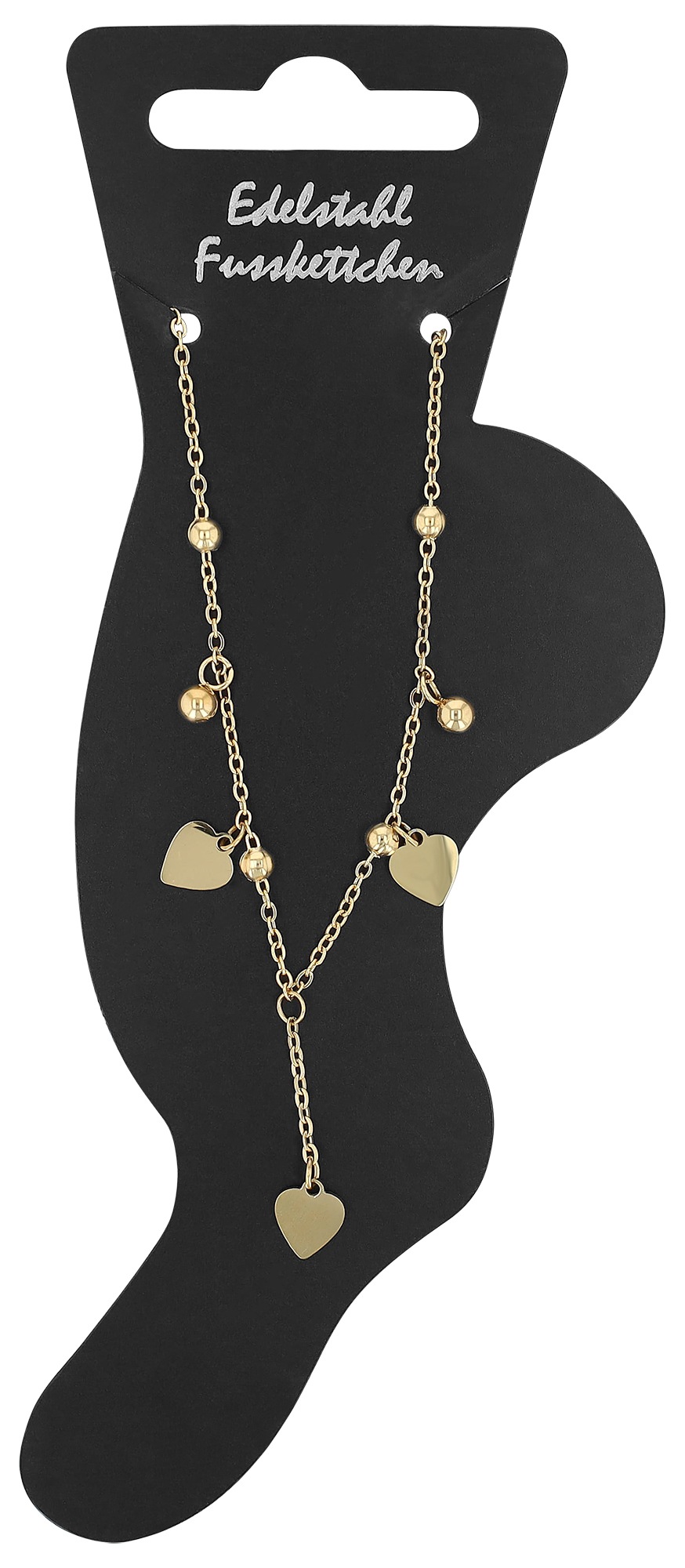 Adelia´s Fußkette »Damen Fußkettchen ¿ Herz aus Edelstahl«