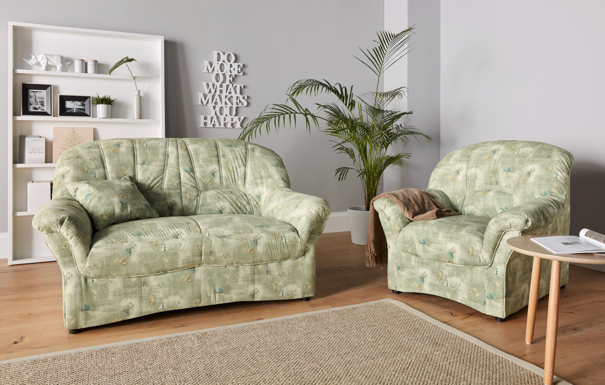 DOMO collection Sessel »Bahia«, Microfaser, natur
