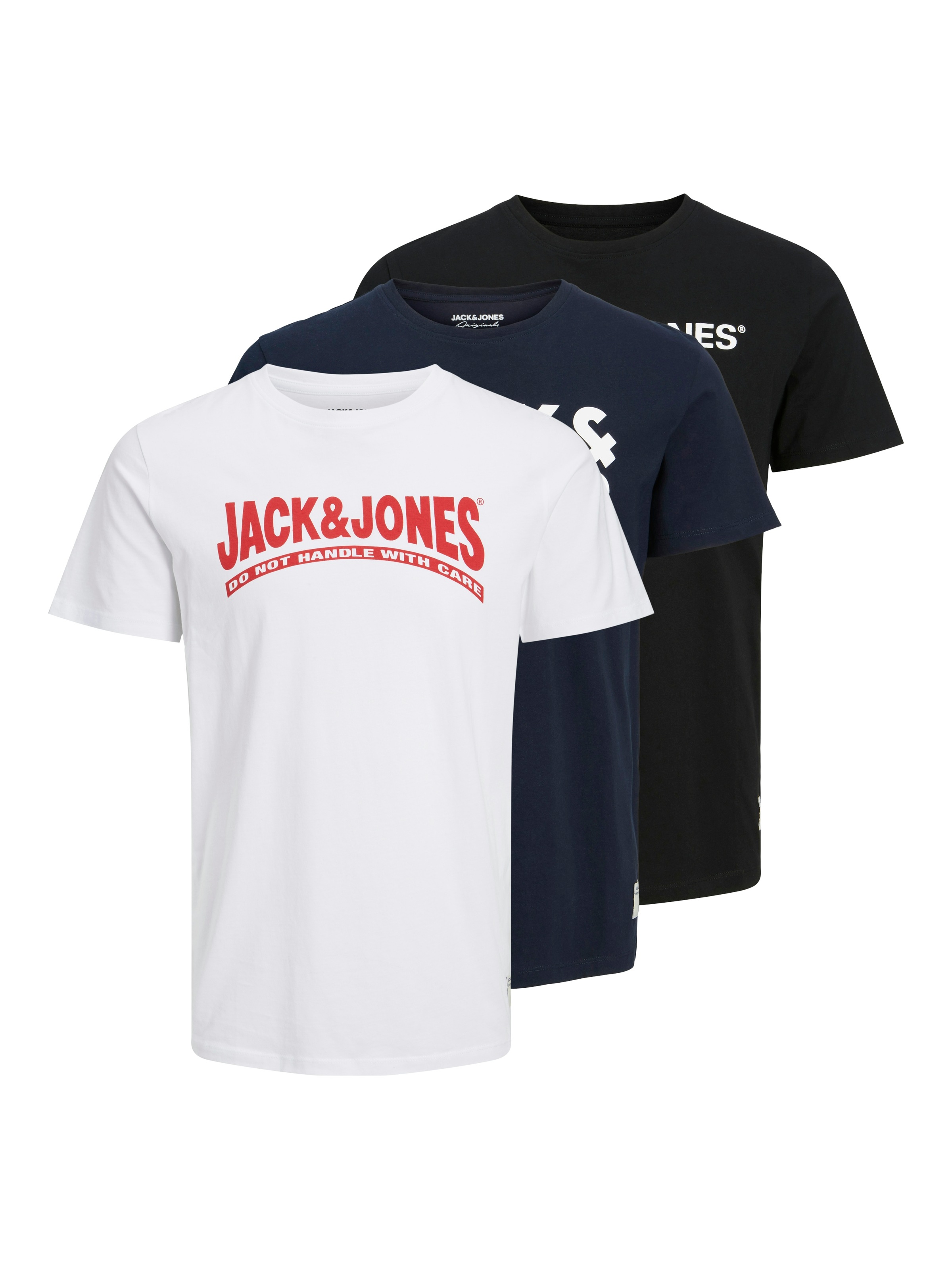 Jack & Jones Kurzarmshirt »JOR30HISTORY TEE SS CREW NECK 3PK MP«, (Packung, 3 tlg.)