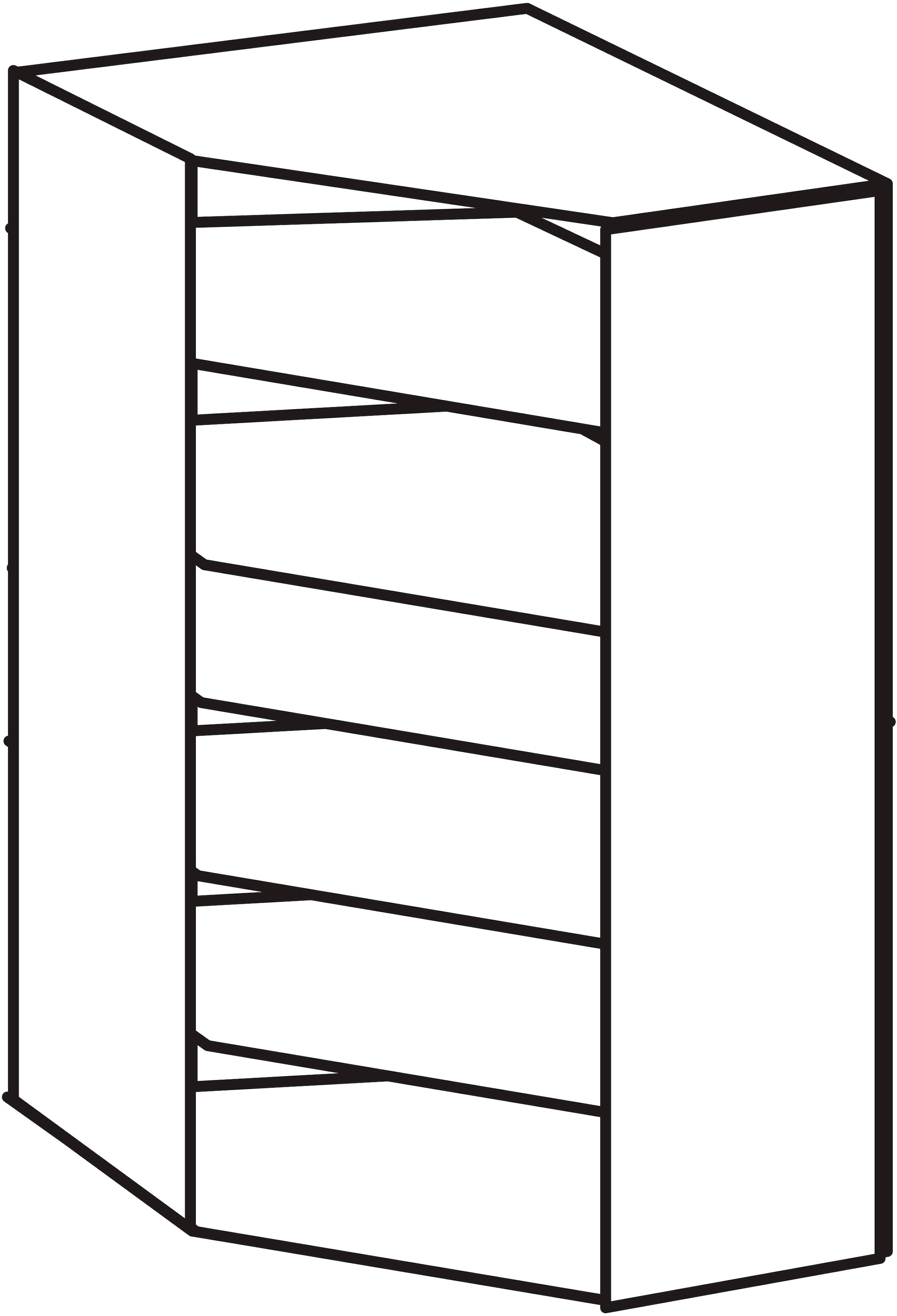 Wimex Schranksystem »Münster« Spar-Set, 6tlg: Eckschrank+ 2 Schränke 50cm breit+ 3 Aufsatzmodule,  Mehrzweckschrank