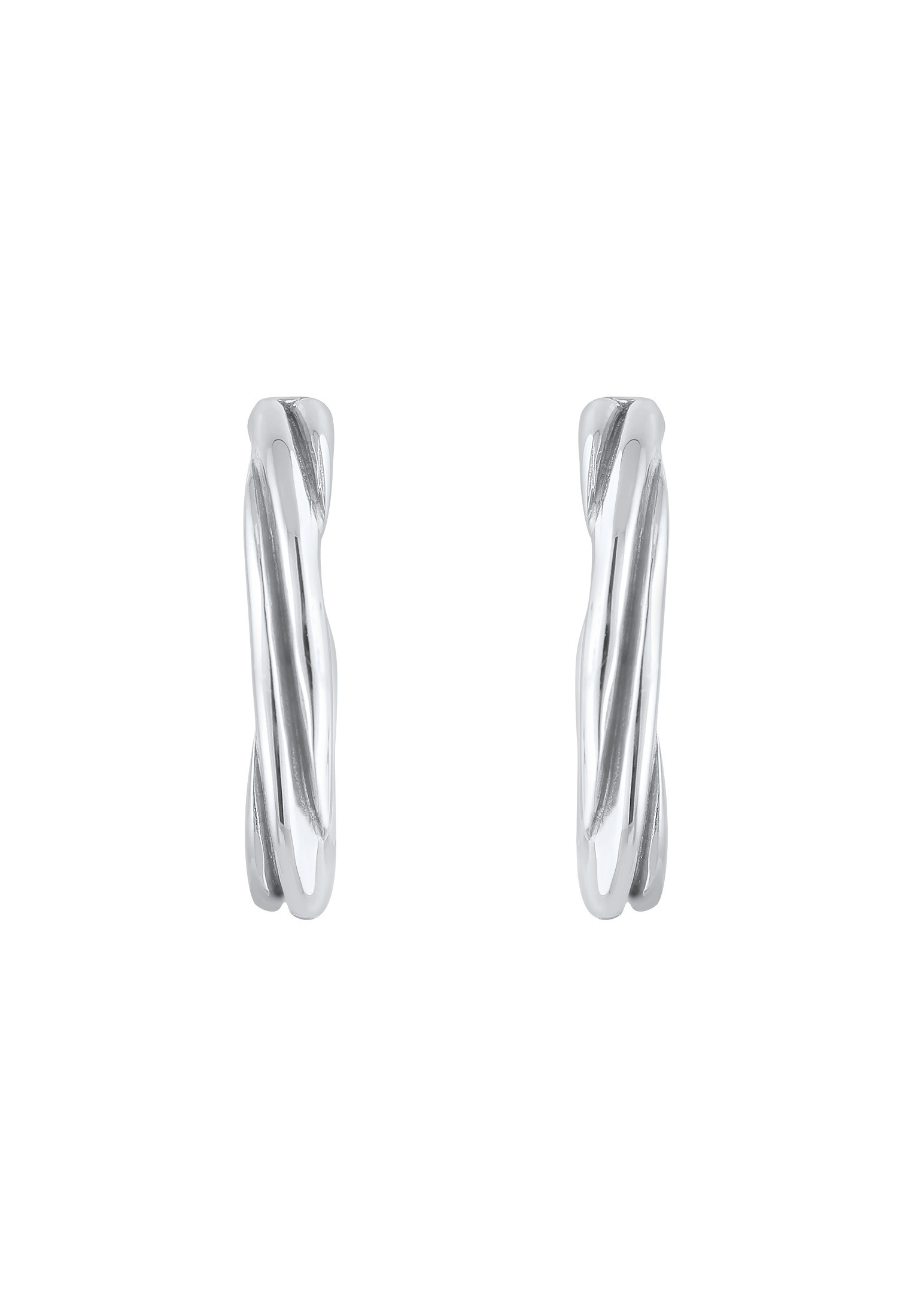 Elli Paar Creolen »Ohrringe Creolen Stecker Twisted Gedreht Trend 925 Silber«