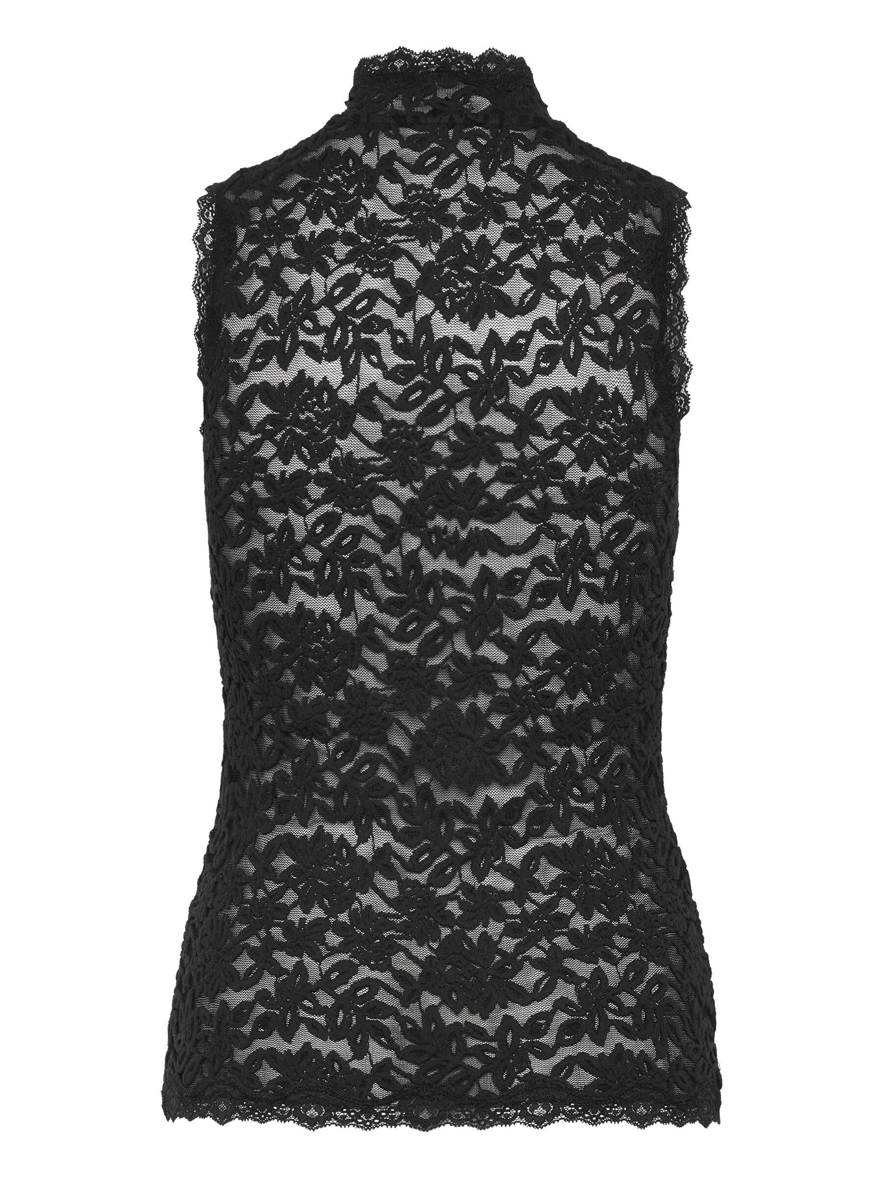 rosemunde Spitzentop »Delicia lace top« aus elastischer Baumwollspitze mit Stehkragen und Knopfleiste