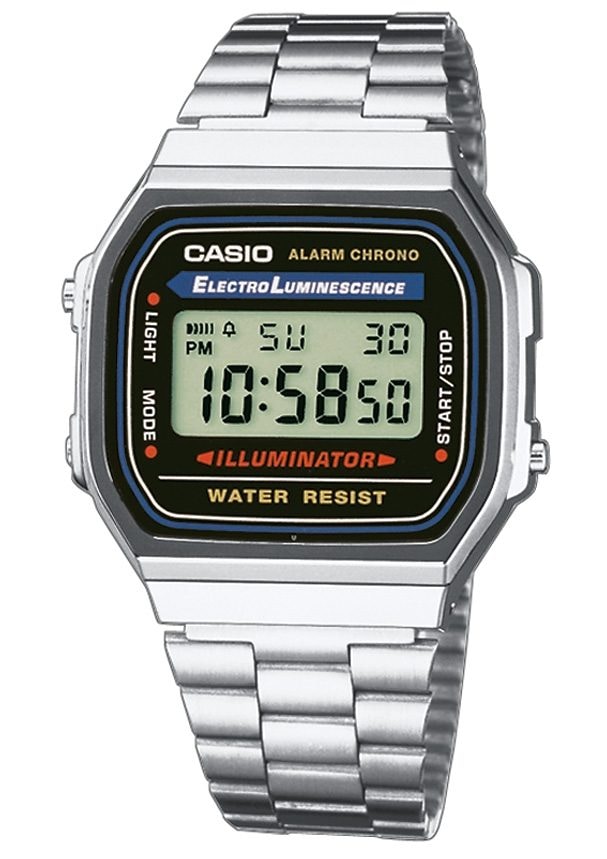 CASIO VINTAGE Chronograph »A168WA-1YES«, Quarzuhr, Armbanduhr, Damen, Herren, digital, retro, Stoppfunktion