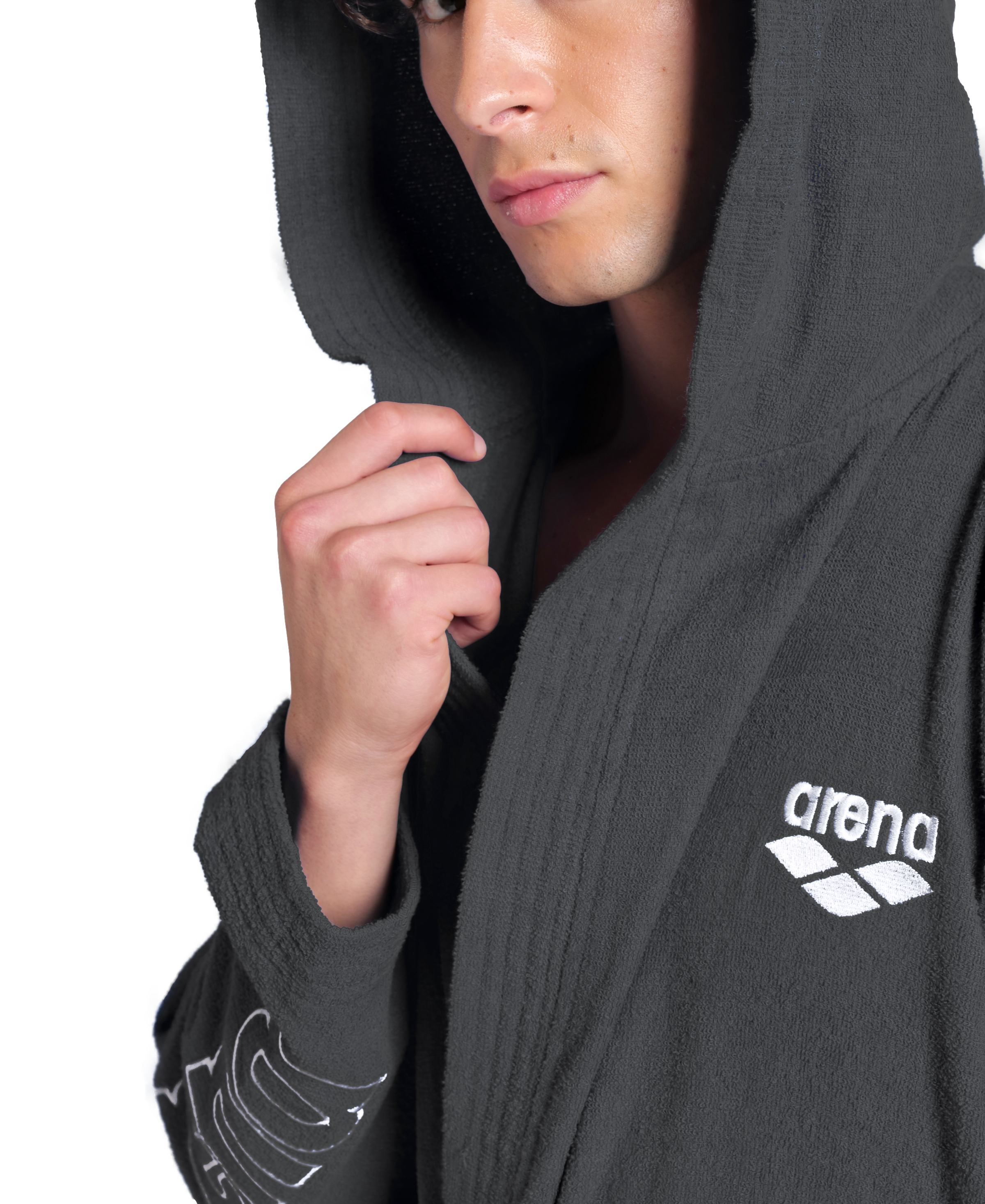 Arena Bademantel »arena Unisex Zeppelin Bademantel« 1 Stk. Schwimmbad, Sauna, Baumwolle, Unisex, weich, bequem, Kapuze, leicht