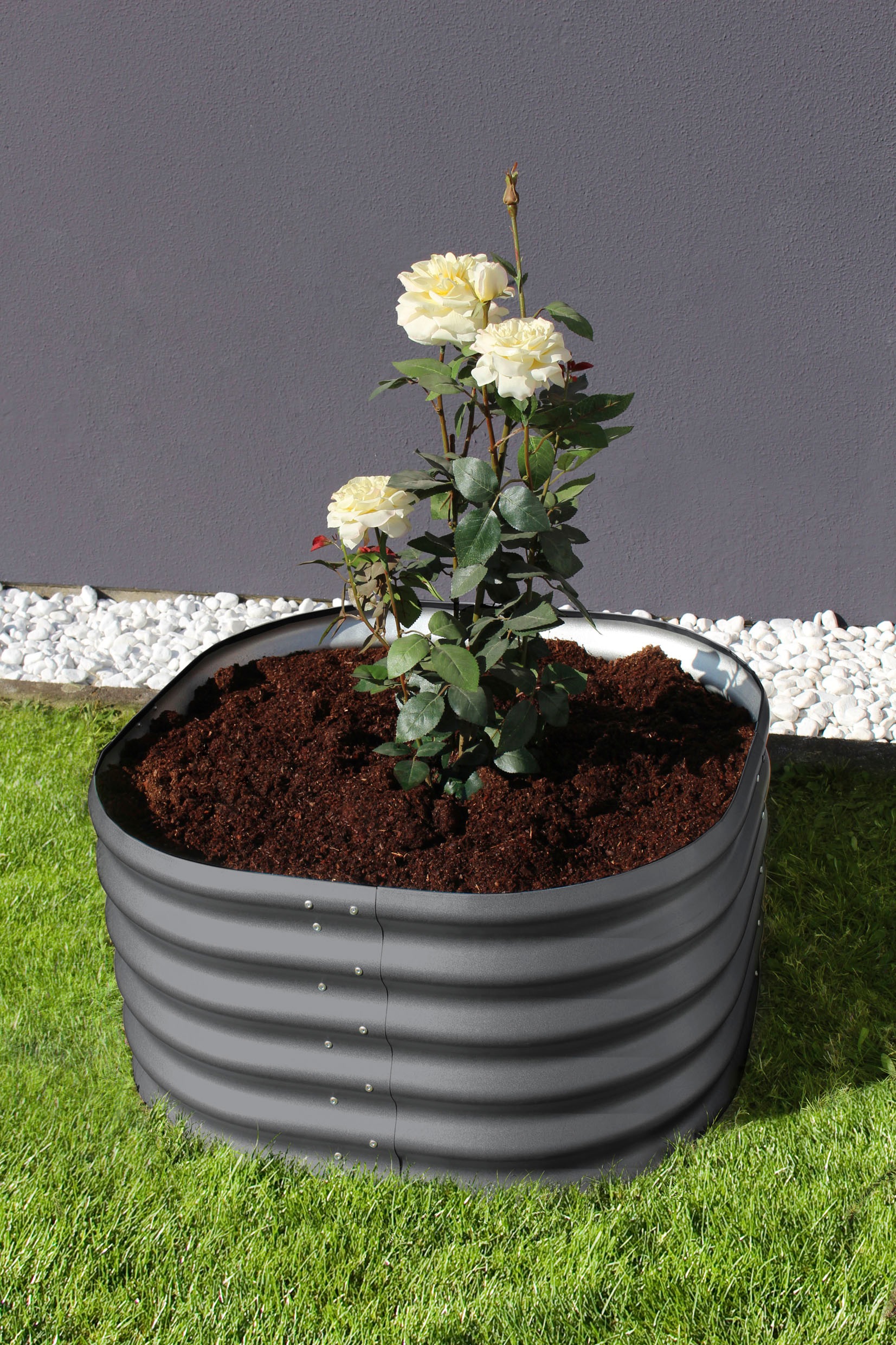 Vitavia Hochbeet »Terra Rund 401«, BxTxH: 82x82x40 cm, granit
