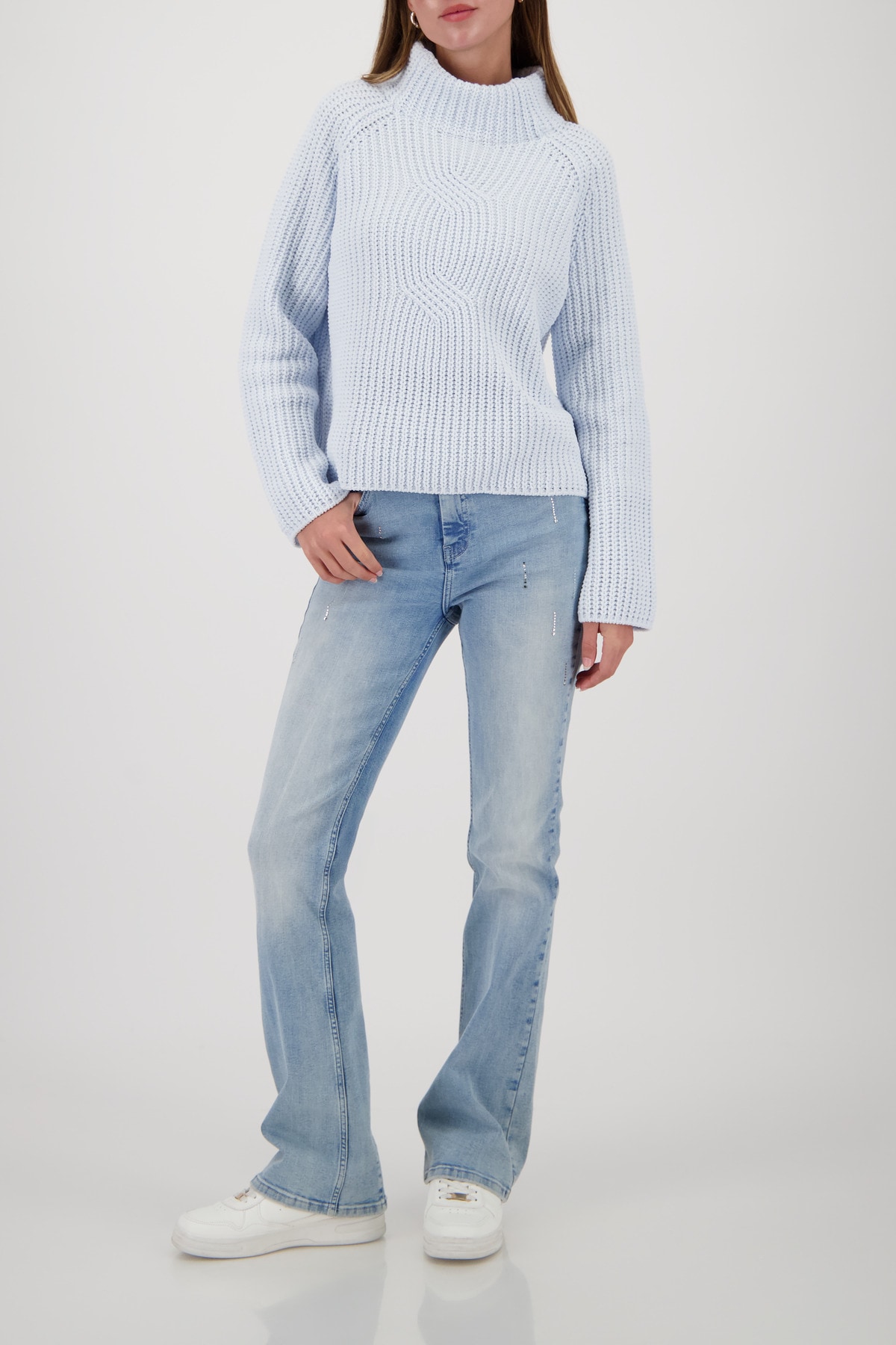 Monari Strickpullover »Pullover Basic Chenille« Regular fit mit Stehkragen