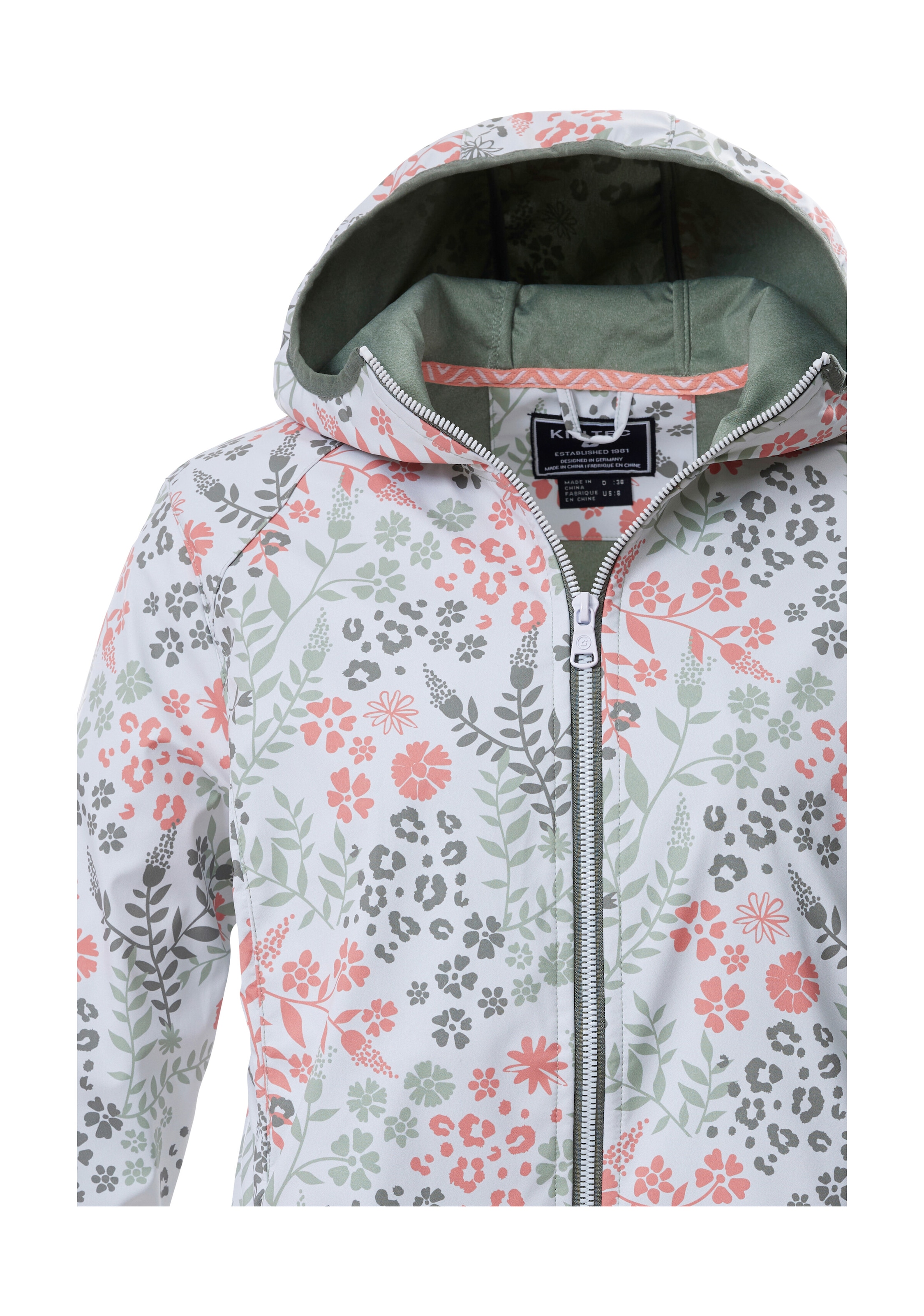 Killtec Softshelljacke »KOS 14 WMN SFTSHLL JCKT AOP« Wasserabweisende, atmungsaktive Softshelljacke mit Kapuze