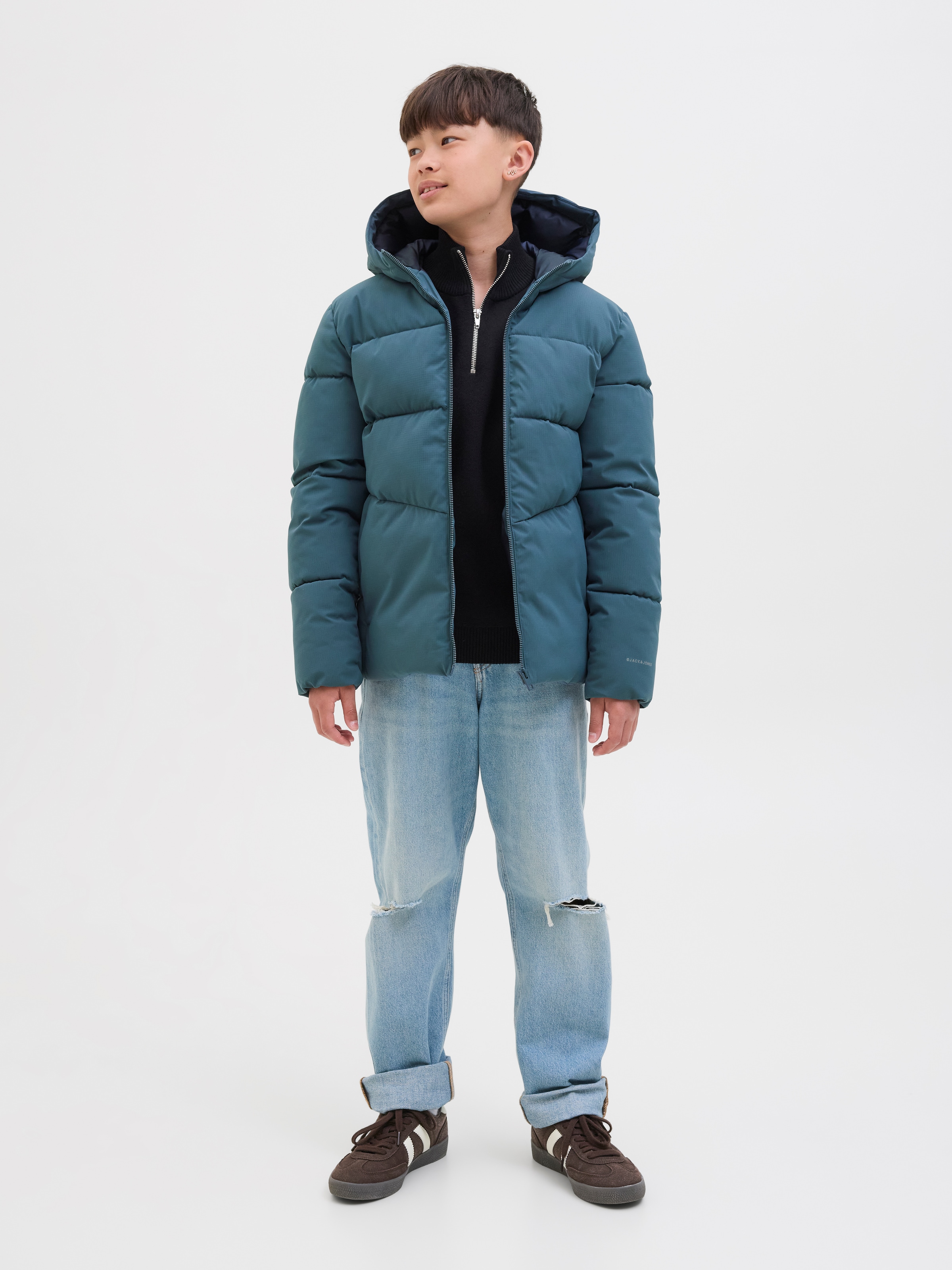 Jack & Jones Junior Steppjacke »JJGLOBAL PUFFER JACKET JNR«, mit Kapuze