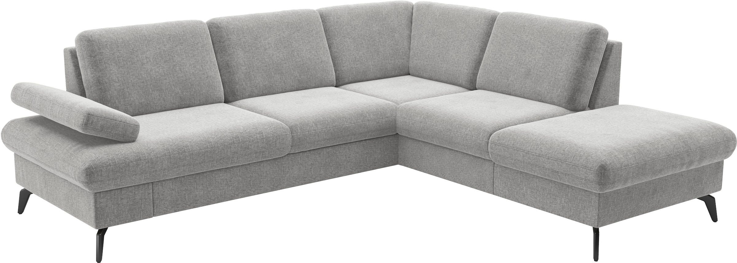 sit&more Ecksofa »Morris Jubi L-Form«, inkl. Armteilfunktion und 1 Zierkissen, wahlweise mit Bettfunktion