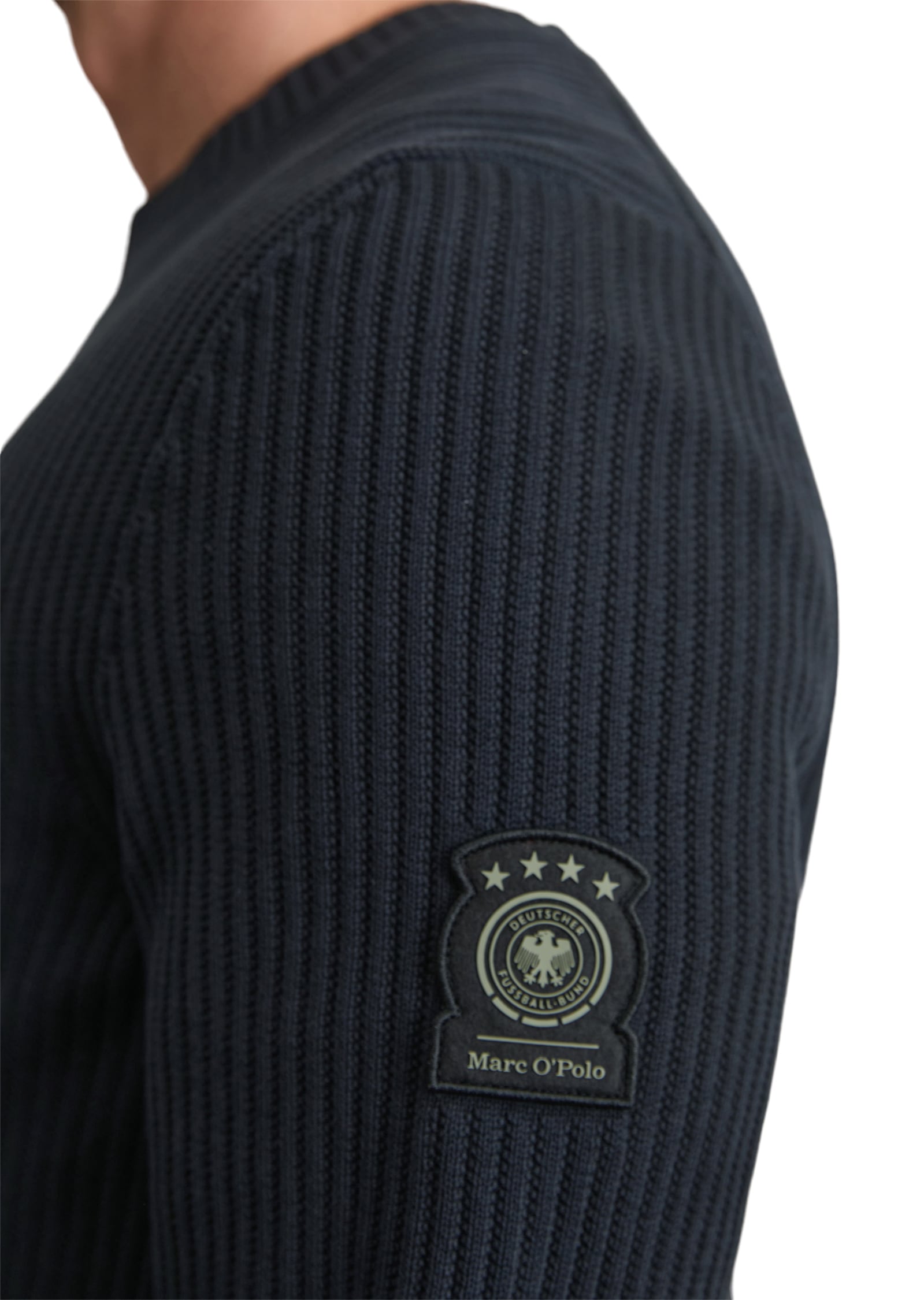 Marc O'Polo Rundhalspullover »DFB Travel Collection«, aus reiner Bio-Baumwolle, regular fit