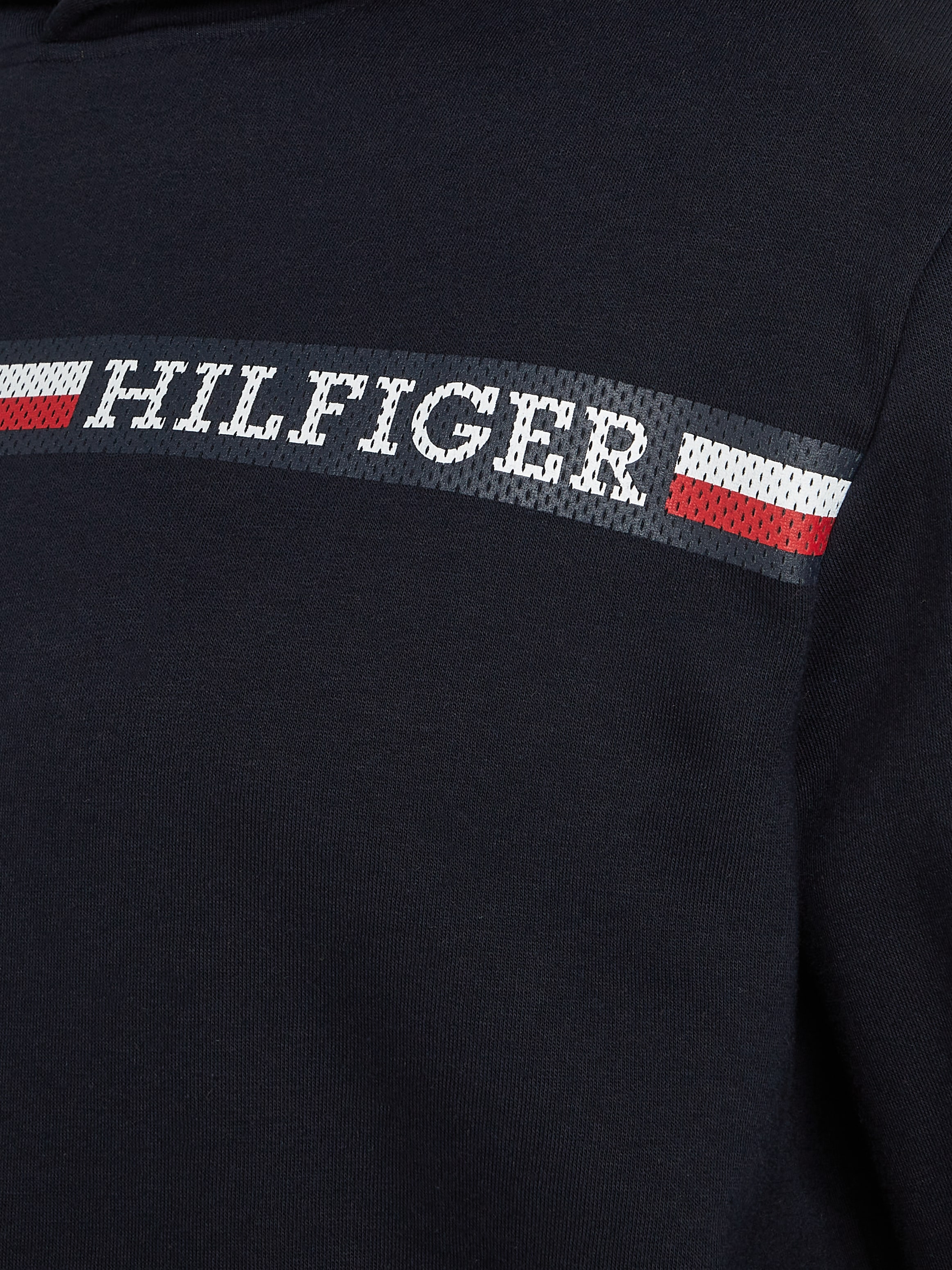 Tommy Hilfiger Big & Tall Kapuzensweatshirt »BT-CHEST STRIPE HOODY-B«, Große Größen mit Logoprägung