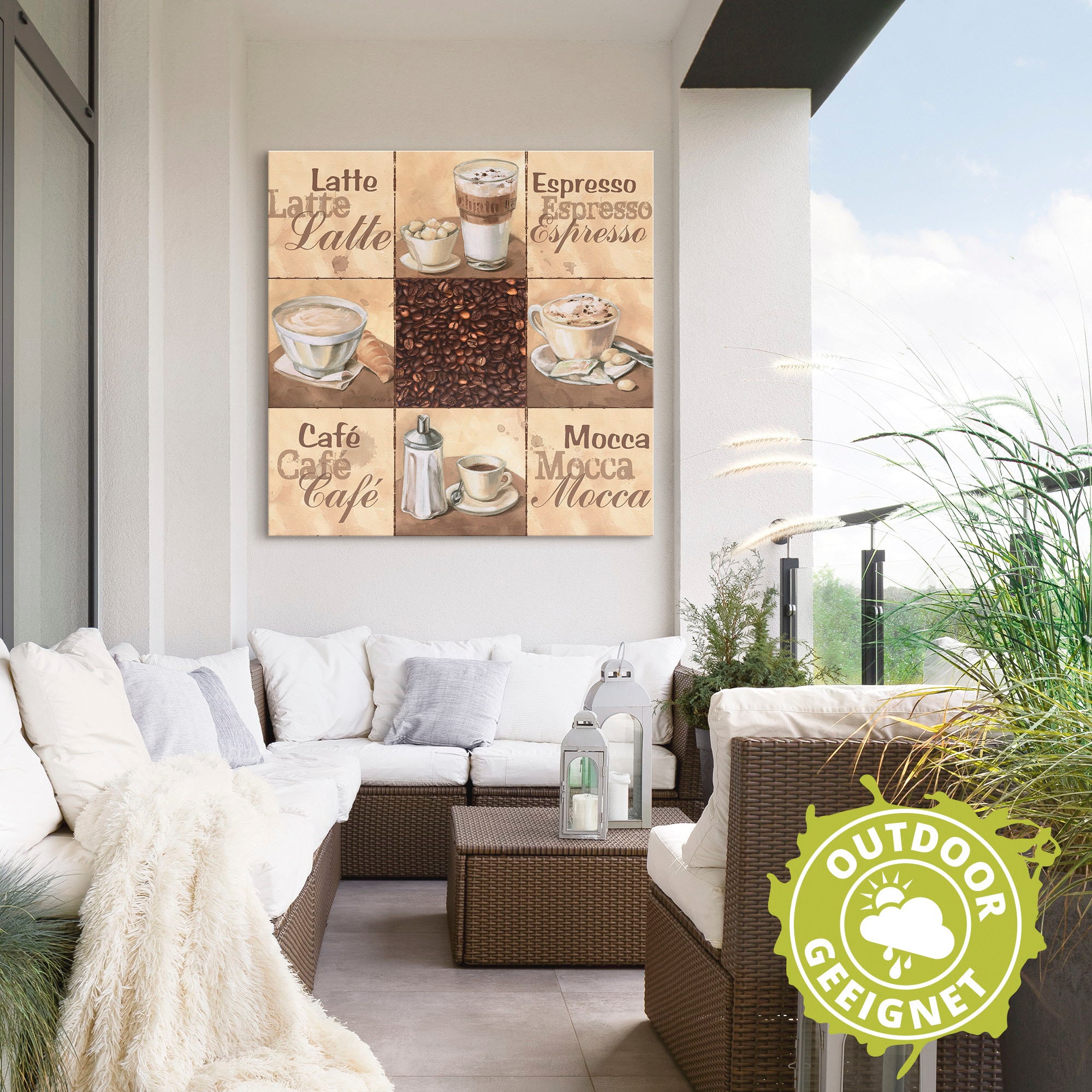 Artland Wandbild »Kaffee Collage II«, Getränke, (1 St.), als Alubild, Outdoorbild, Leinwandbild, Wandaufkleber, versch. Größen