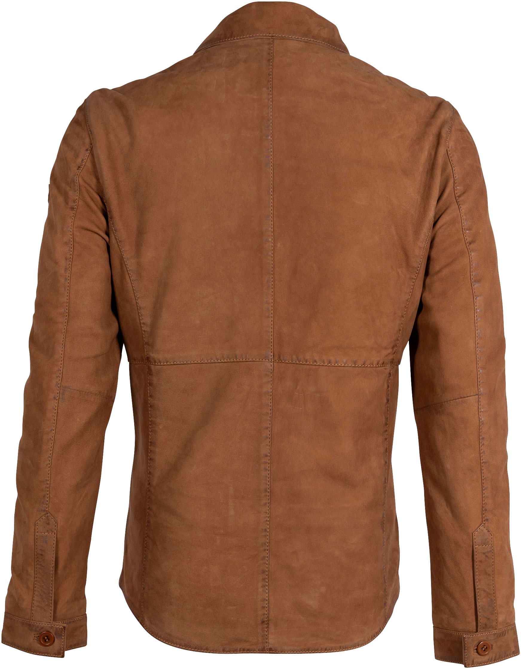 Mauritius Lederjacke »MMJemmo«, mit Hemdblusenkragen, Knopfleiste