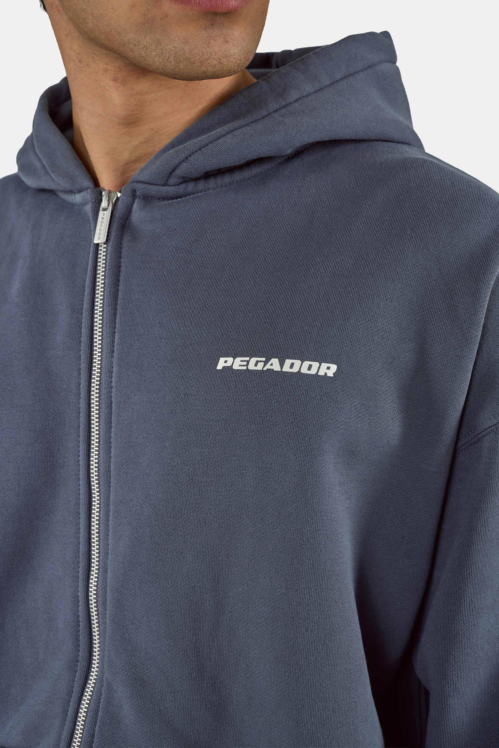 PEGADOR Kapuzensweatjacke »Colne Logo Oversized Sweat Jacket« Baumwollmischung, oversize