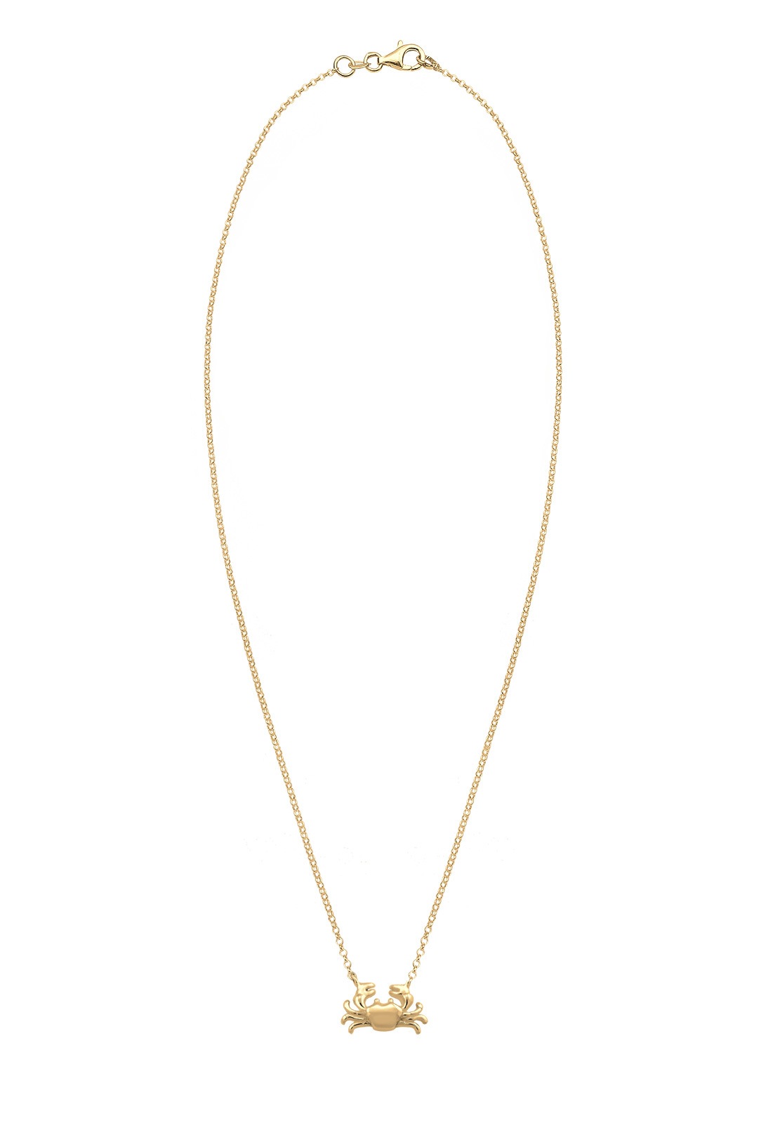 Elli Kette mit Anhänger »Halskette Krebs Krabbe Beache 925 Sterling Silber vergoldet«