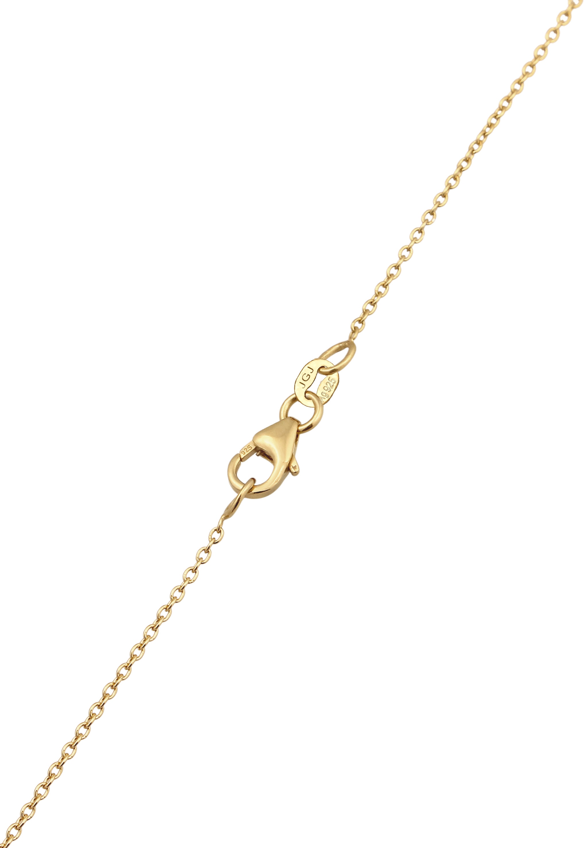 Elli Y-Kette »Halskette Y-Kette mit Perlen von Swarovski(R) Weiß 925 Sterling Silber vergoldet«
