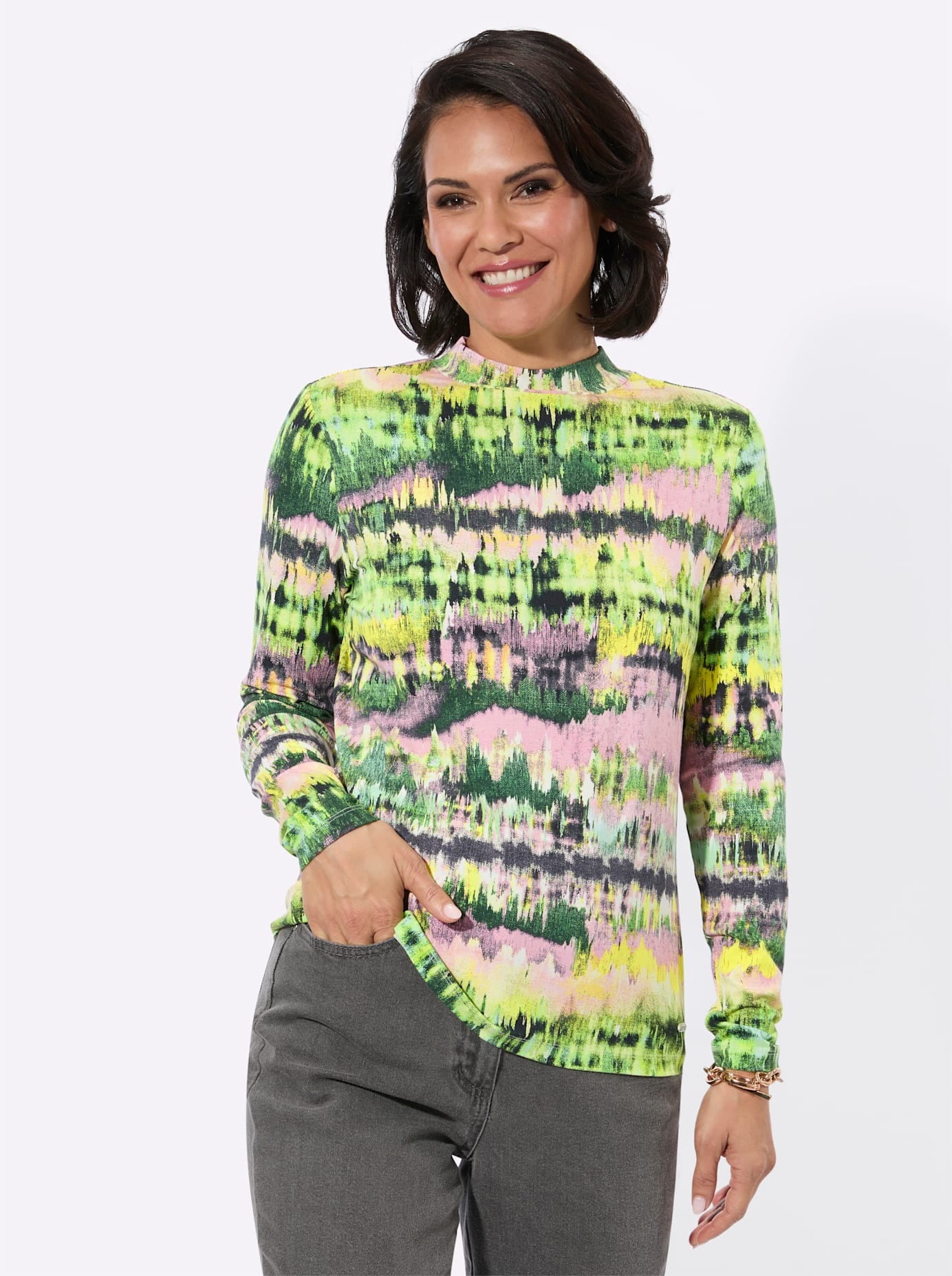Casual Looks Stehkragenshirt »Stehkragen-Shirt« 1