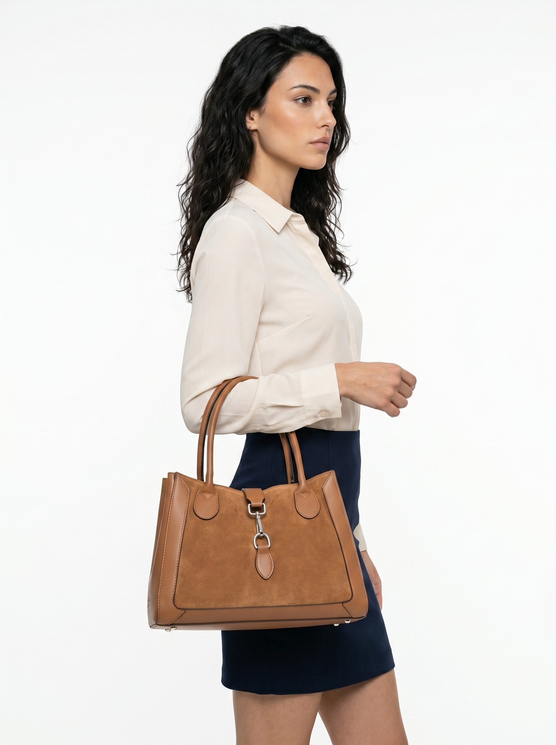 Samantha Look Shopper echt Leder, Made in Italy