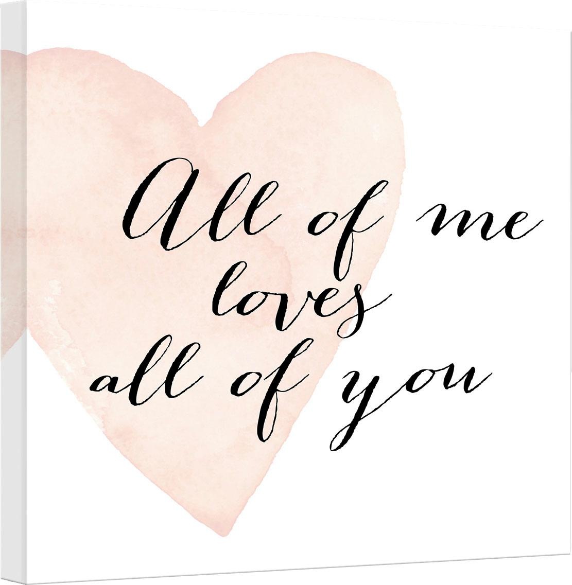 Wall-Art Leinwandbild »Confetti & Cream - All of me loves all of you«
