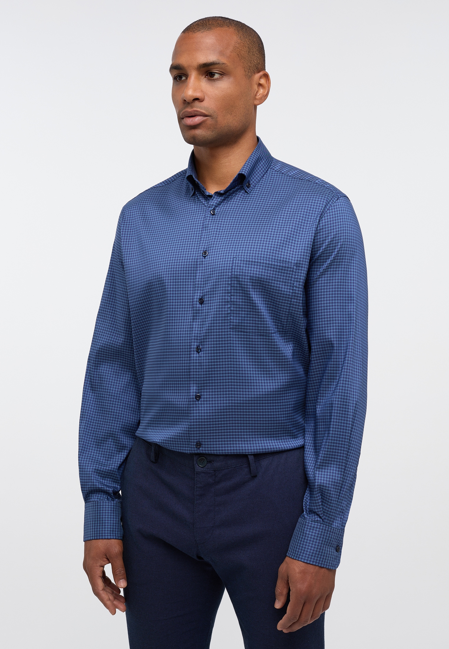 Eterna Langarmhemd »MODERN FIT« EASY IRON (bügelleicht)