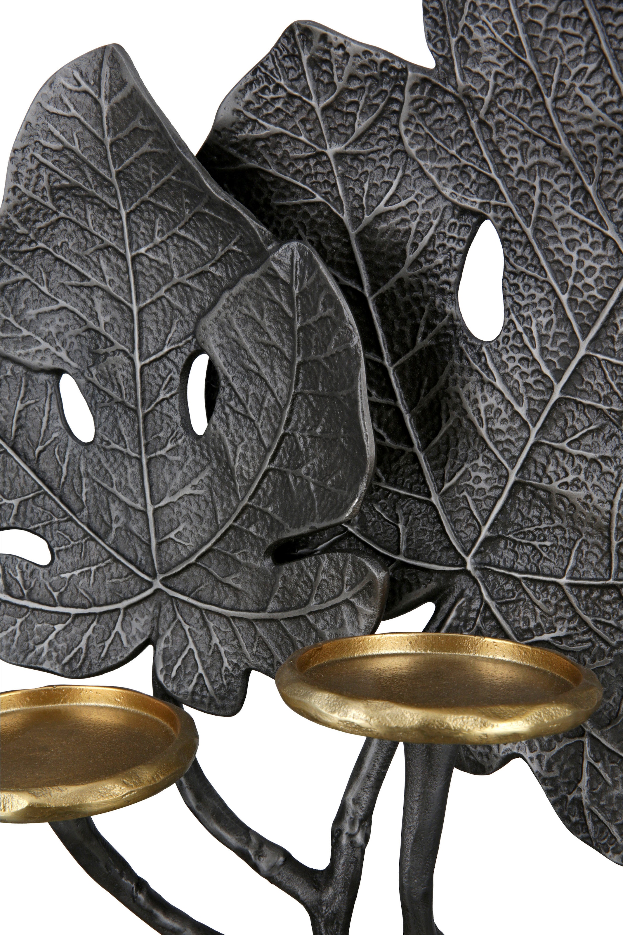 GILDE Kerzenleuchter »Leaf«, (1 St.), Kerzenhalter aus Aluminium, 2-flammig  bestellen im OTTO Online Shop