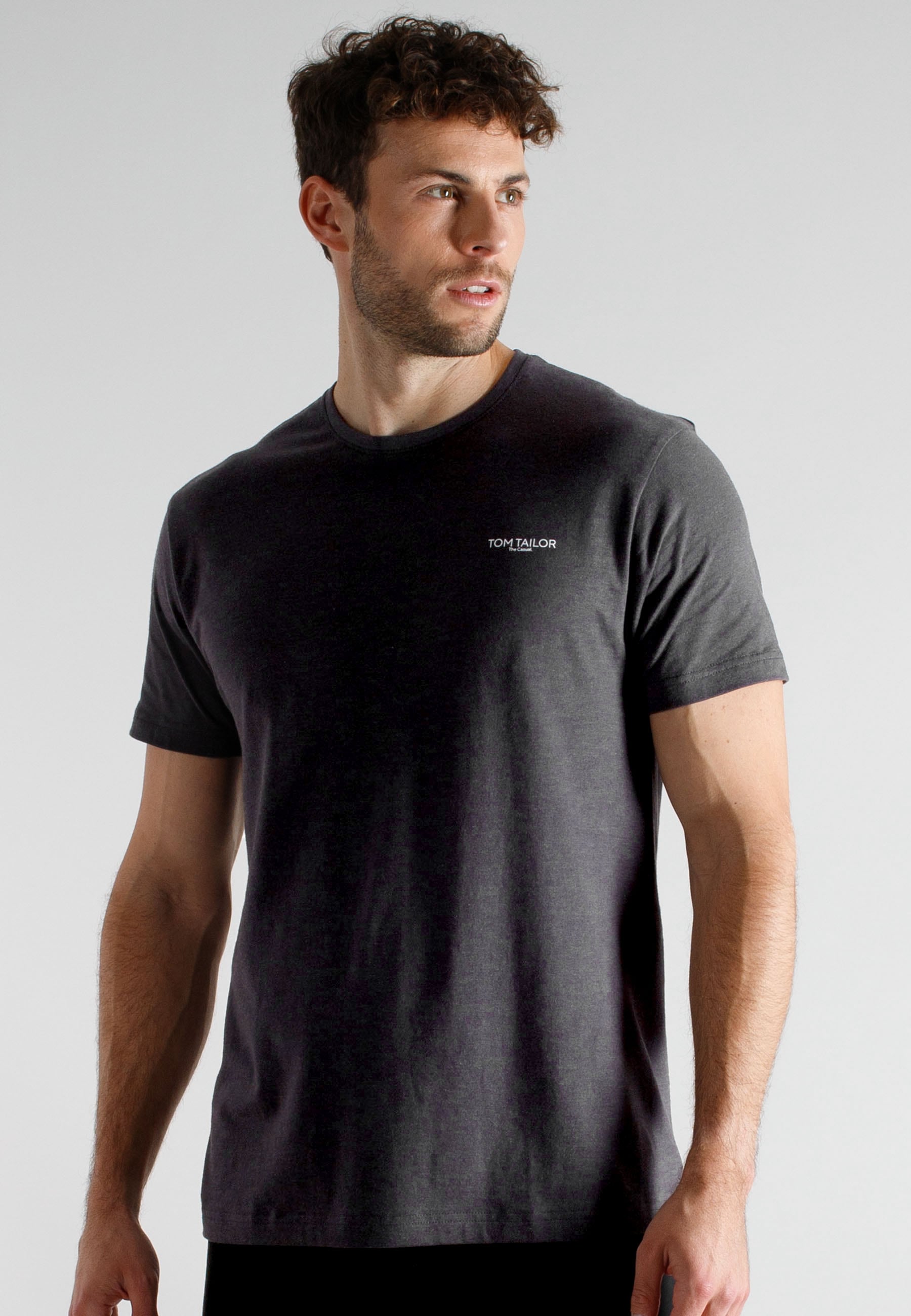 TOM TAILOR T-Shirt 3er Pack,  lässiger Casual-Stil