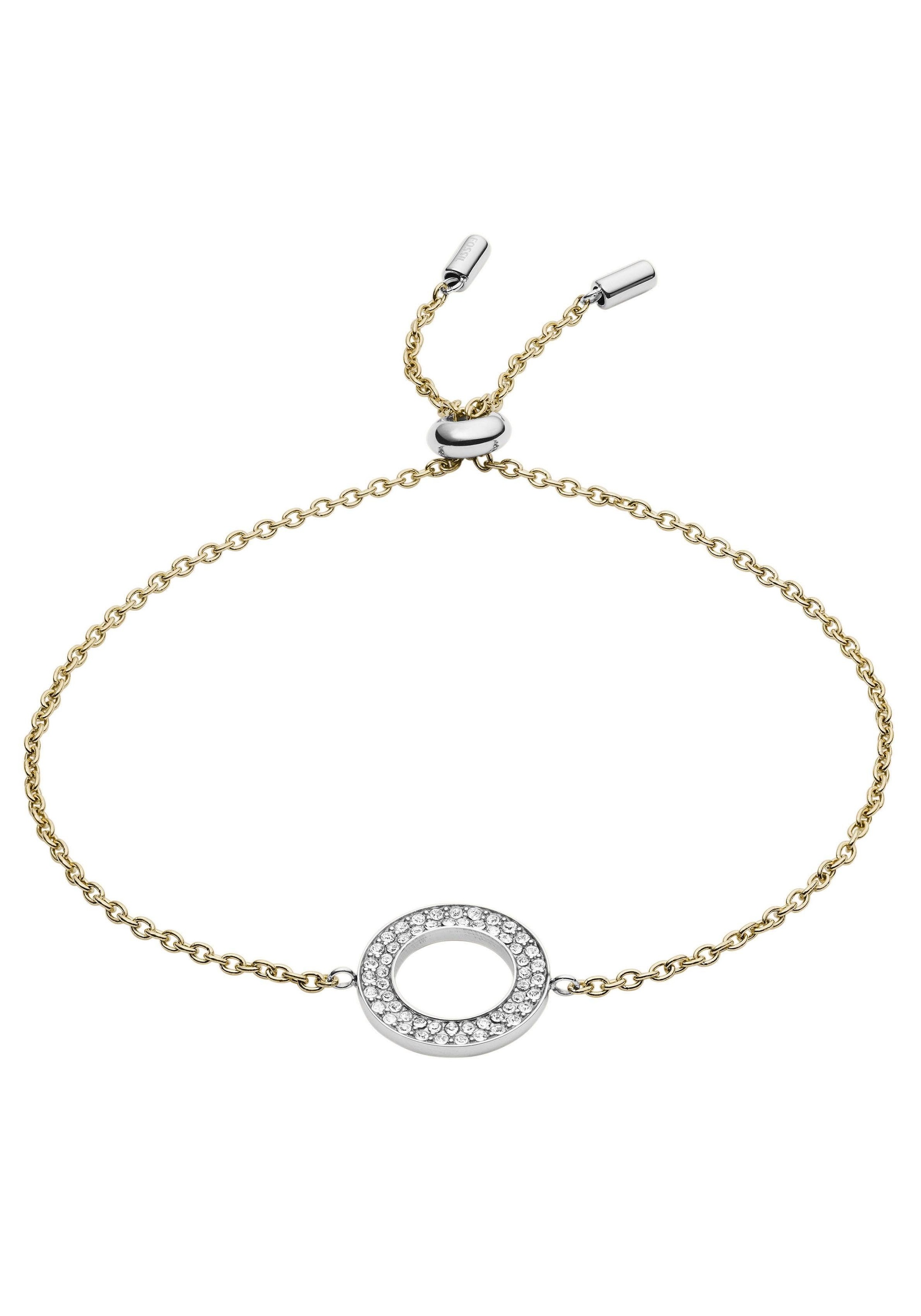 Fossil Edelstahlarmband »VINTAGE GLITZ, JF03282998«, mit Zirkonia