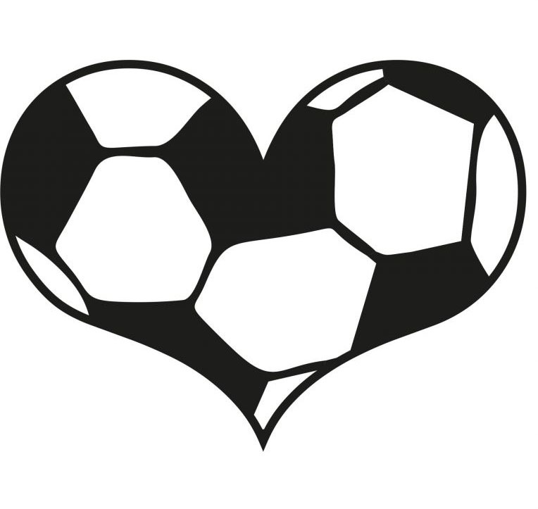 Wall-Art Wandtattoo »Fußball Wandaufkleber Herz«