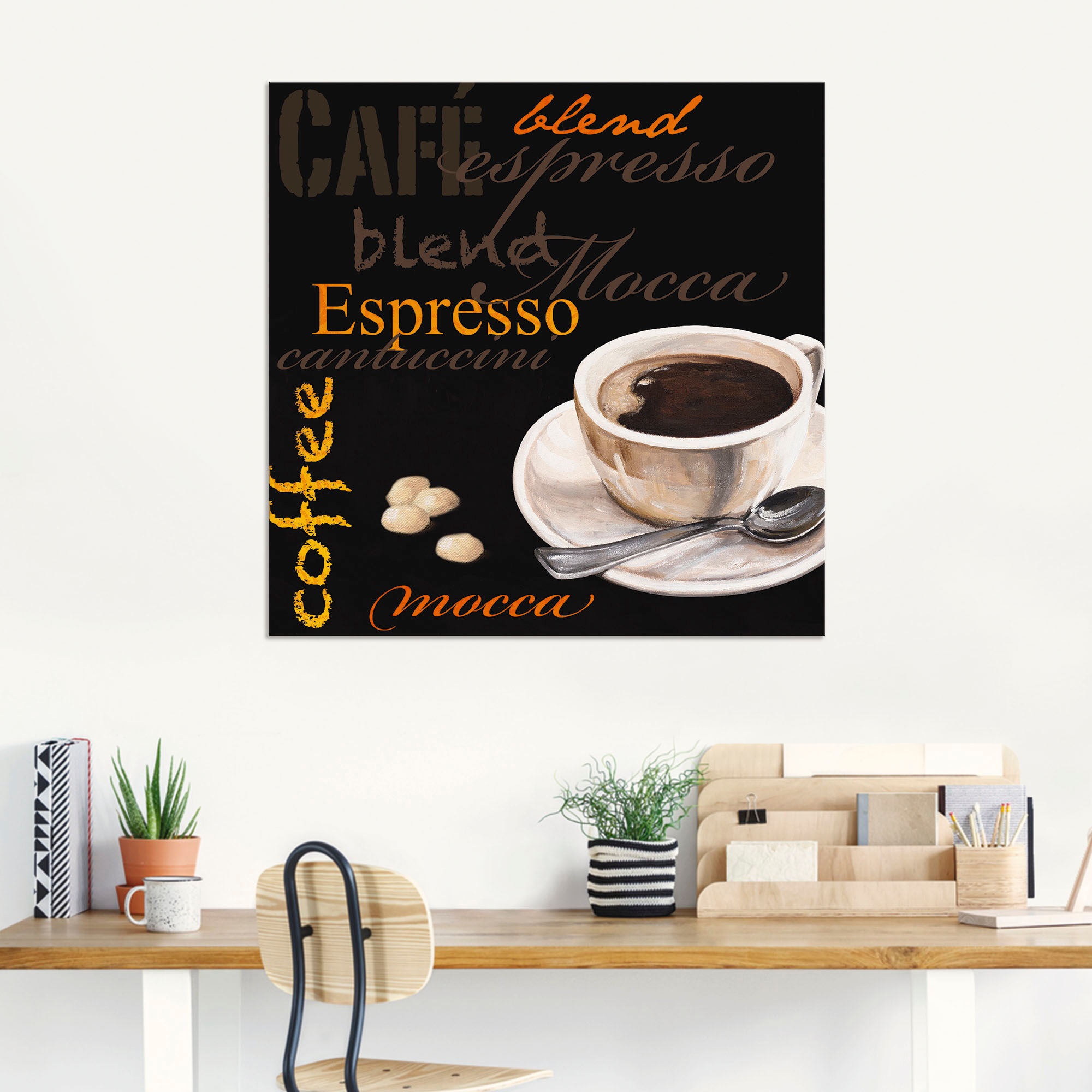 Artland Wandbild »Espresso - Kaffee«, Kaffee Bilder, (1 St.), als Alubild, Outdoorbild, Leinwandbild in verschied. Größen