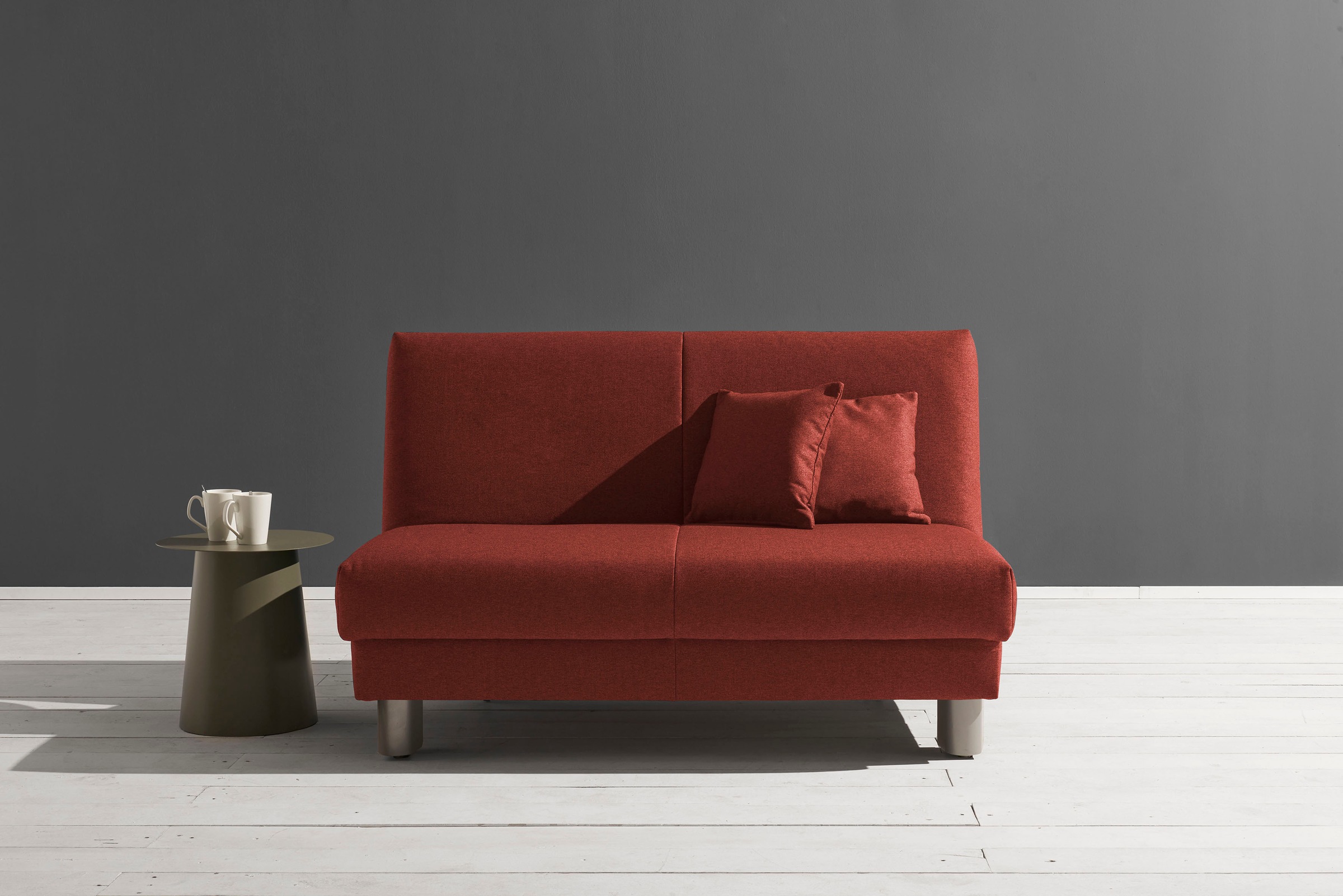ell + ell Schlafsofa »Enny«, Liegefläche Breite 120 oder 140 cm, Liegehöhe 45 cm, Füße alufarben