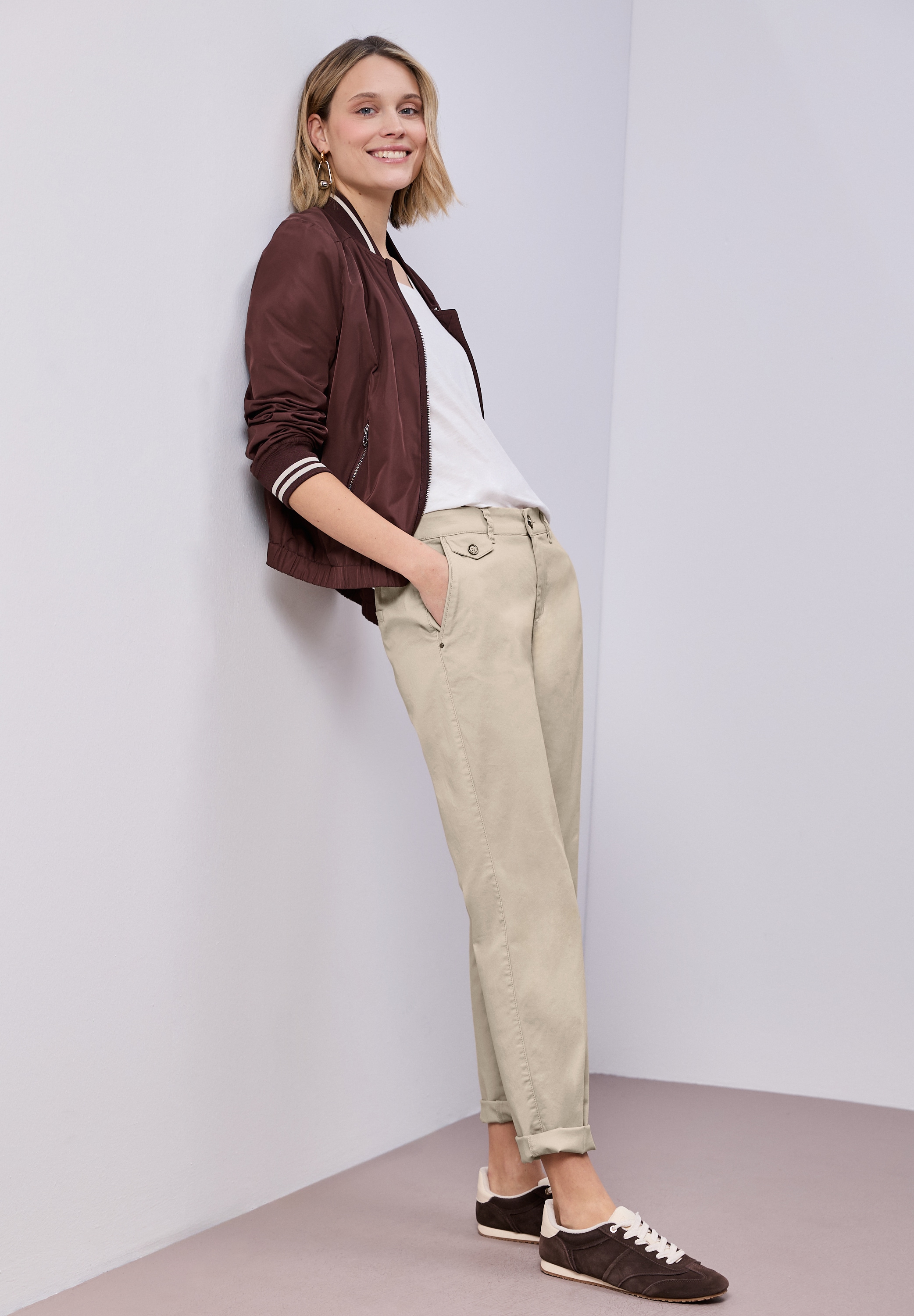 STREET ONE Chinohose  aus Twillstoff